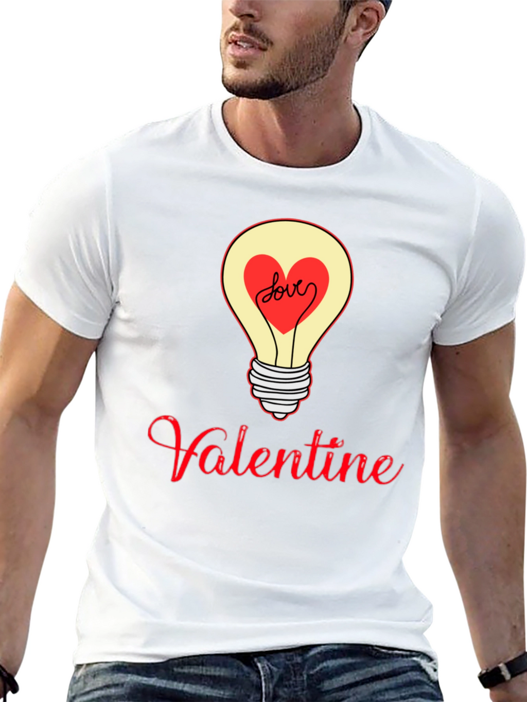 Valentine Love Light Bulb Graphic Tee
