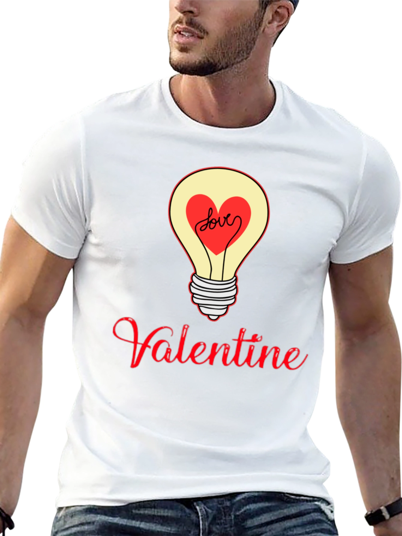 Valentine Love Light Bulb Graphic Tee