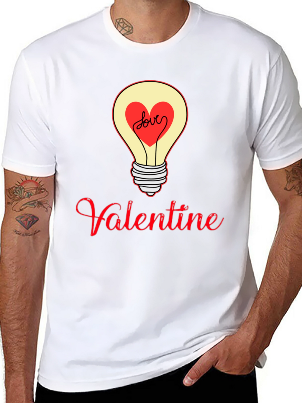 Valentine Love Light Bulb Graphic Tee