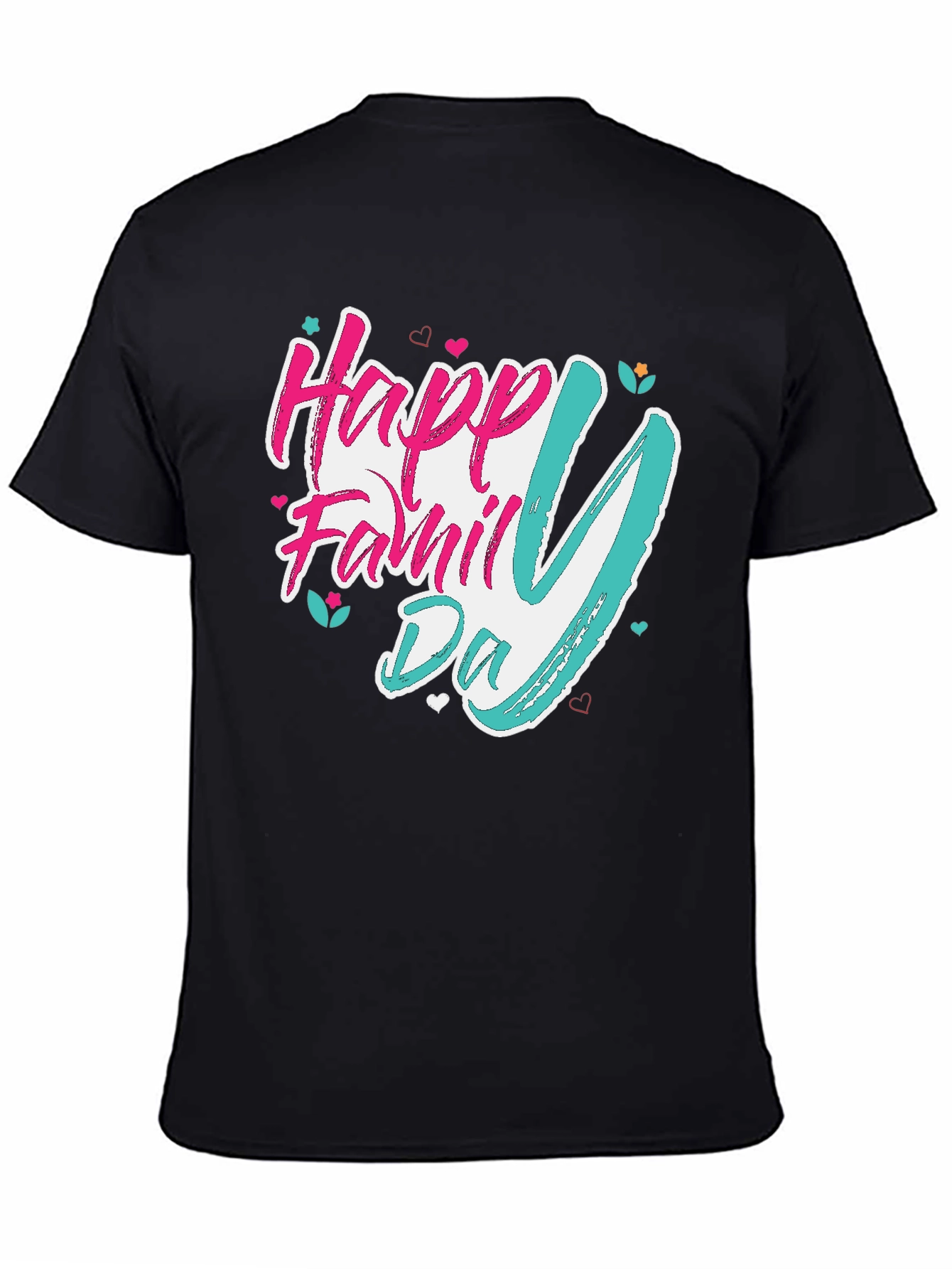 Happy Family Day Black T-Shirt
