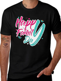 Happy Family Day Black T-Shirt