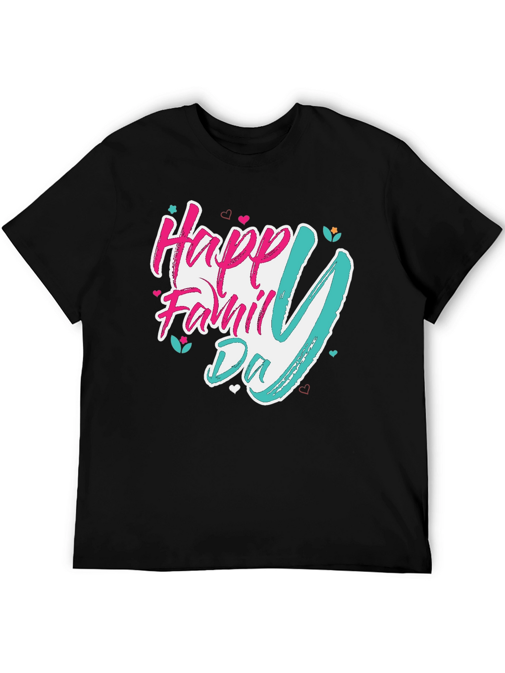Happy Family Day Black T-Shirt