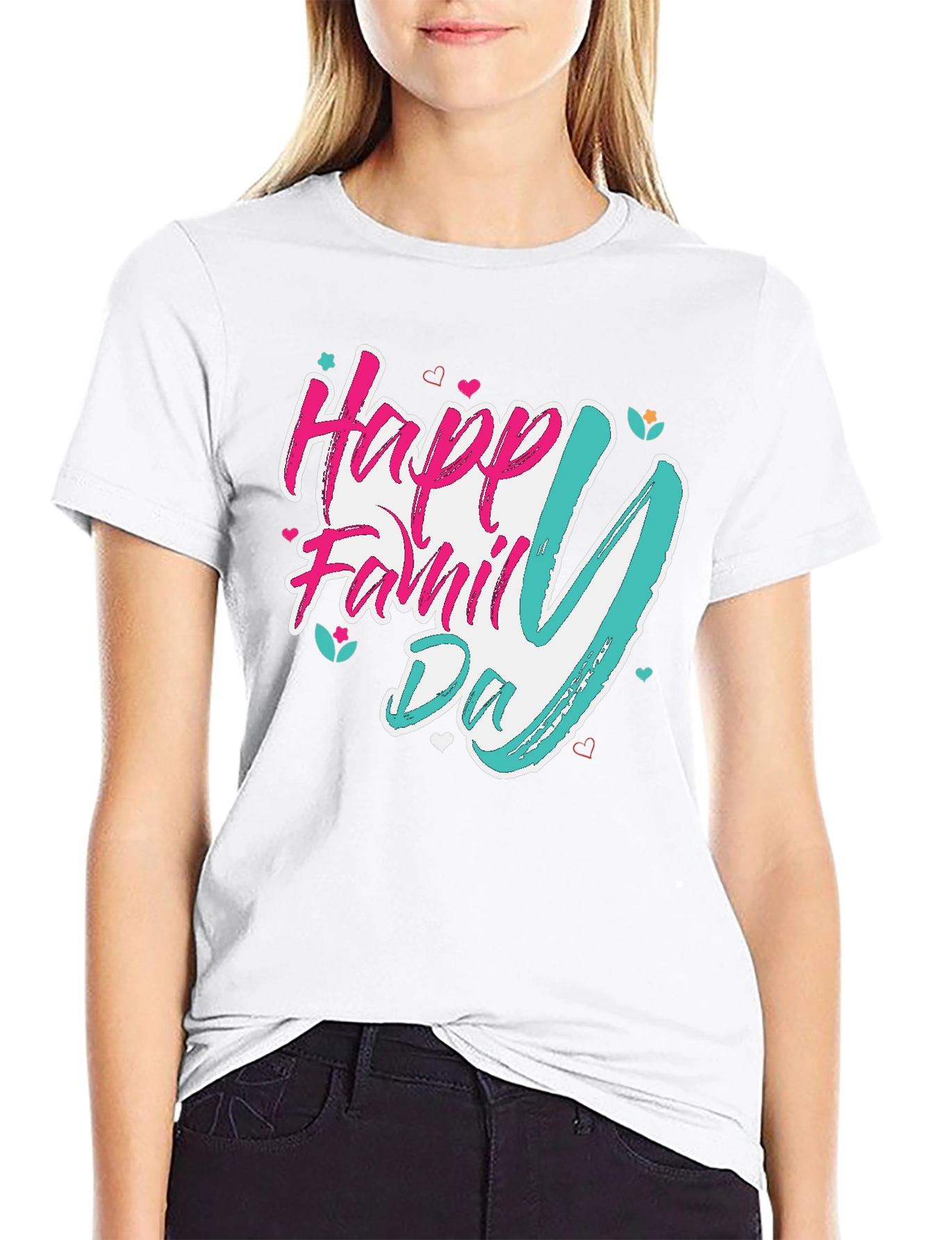 Happy Family Day Black T-Shirt