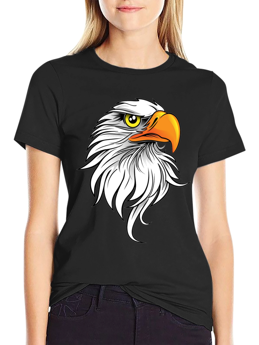 Bald Eagle Graphic Tee - Mens Black T-Shirt