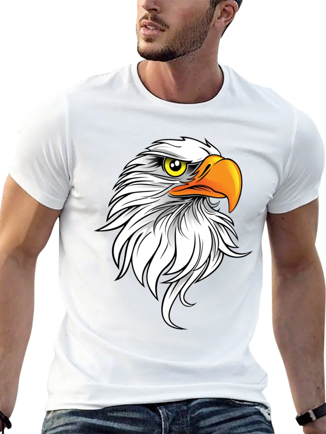 Bald Eagle Graphic Tee - Mens Black T-Shirt