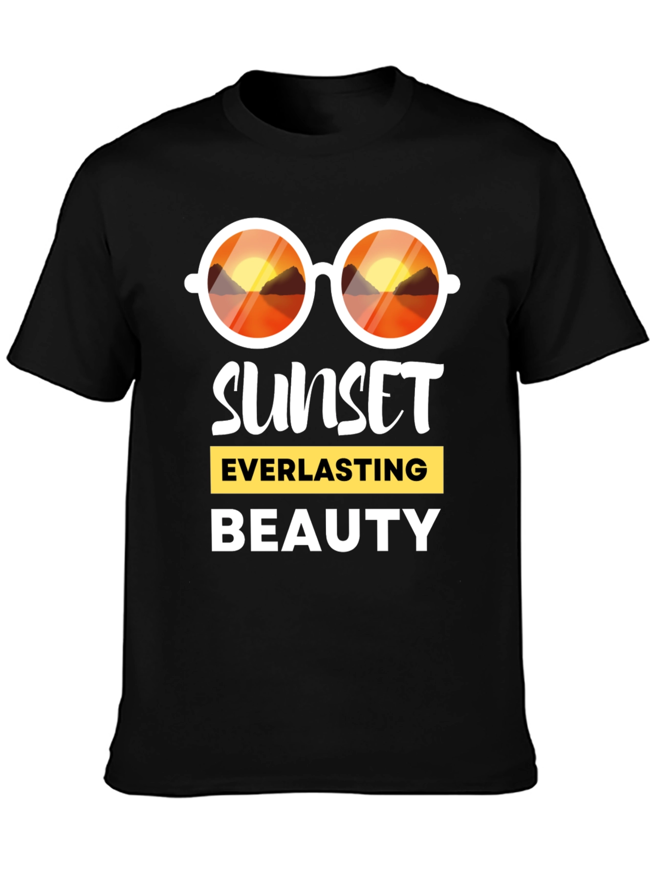 Sunset Everlasting Beauty Black T-Shirt