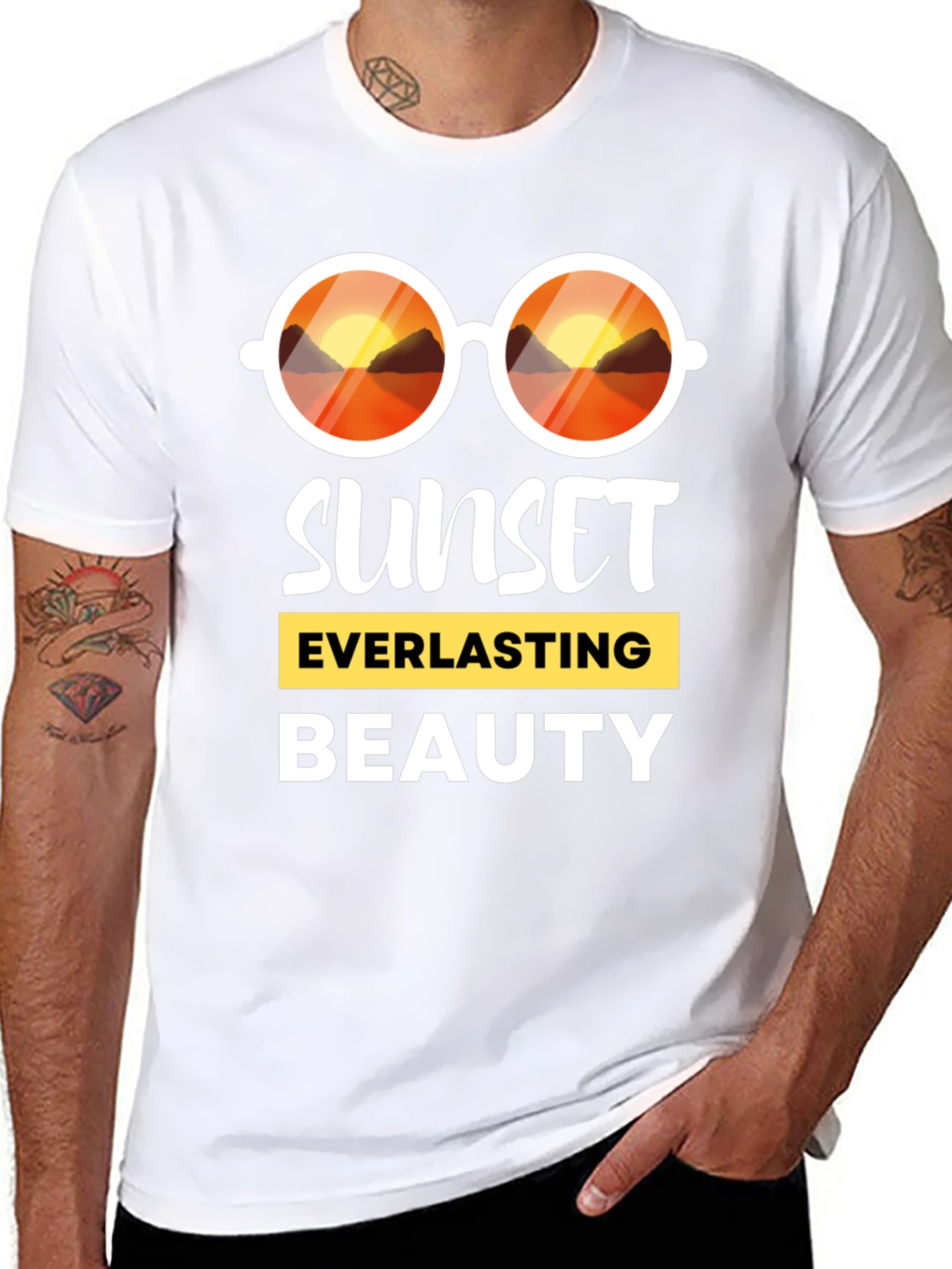 Sunset Everlasting Beauty Black T-Shirt
