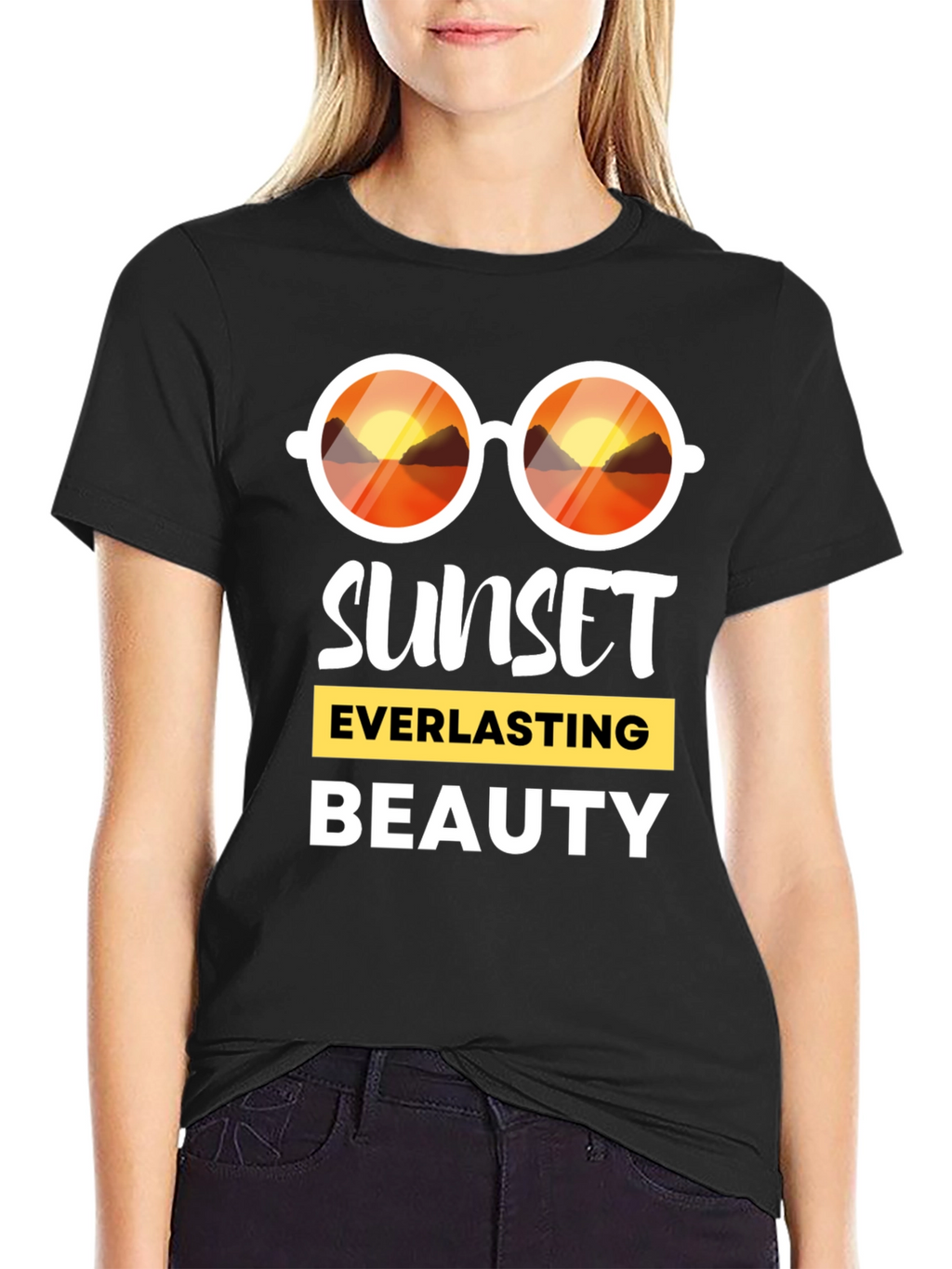 Sunset Everlasting Beauty Black T-Shirt