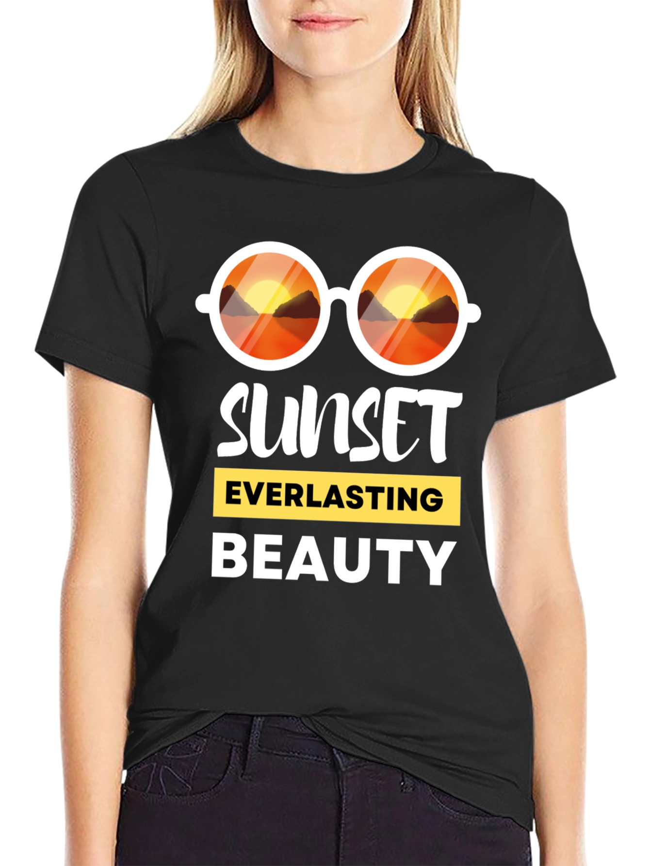 Sunset Everlasting Beauty Black T-Shirt