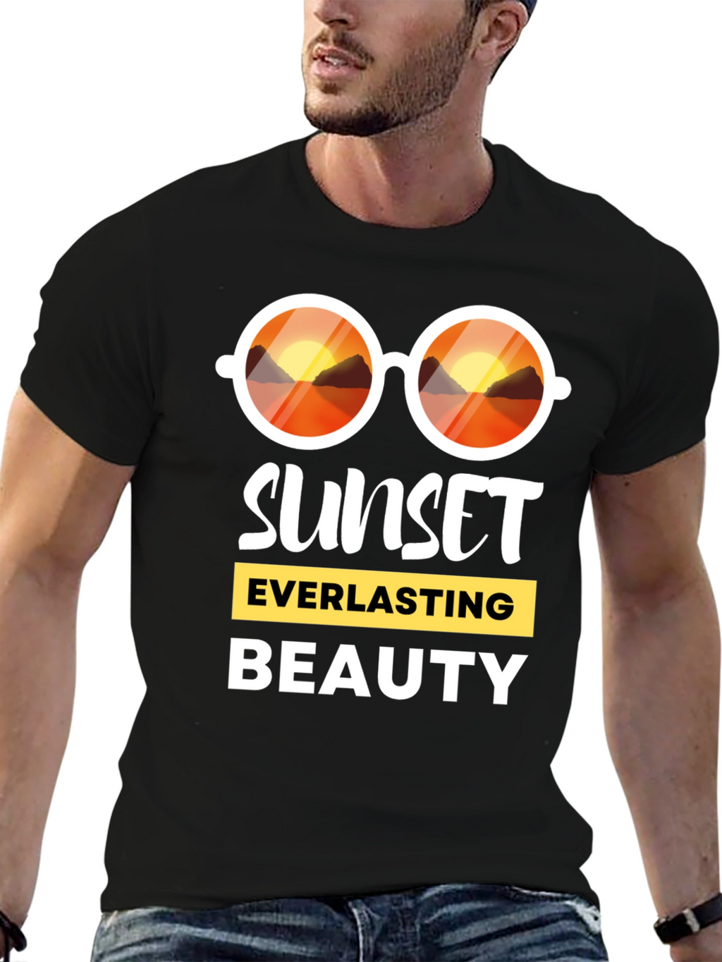 Sunset Everlasting Beauty Black T-Shirt