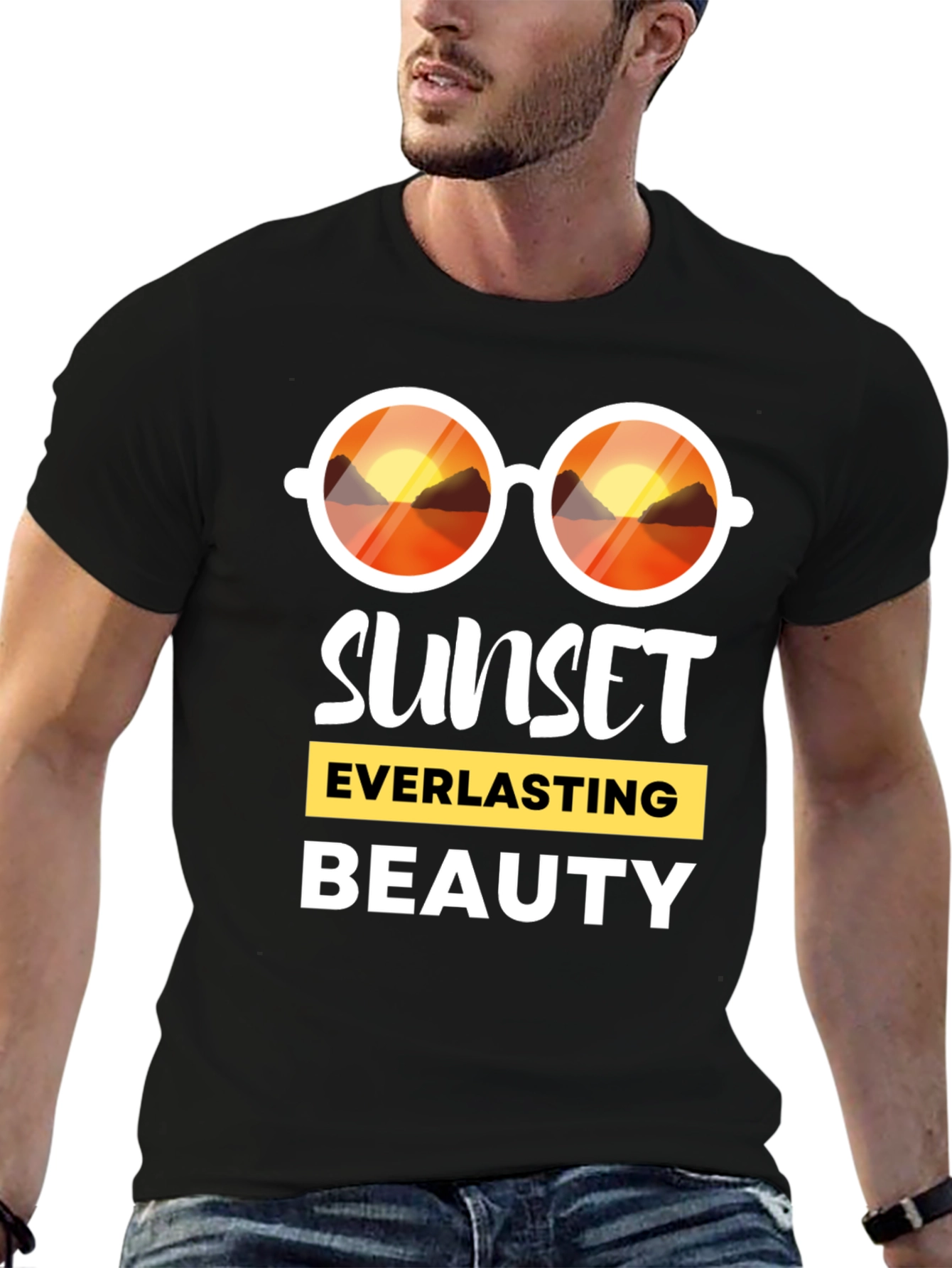 Sunset Everlasting Beauty Black T-Shirt