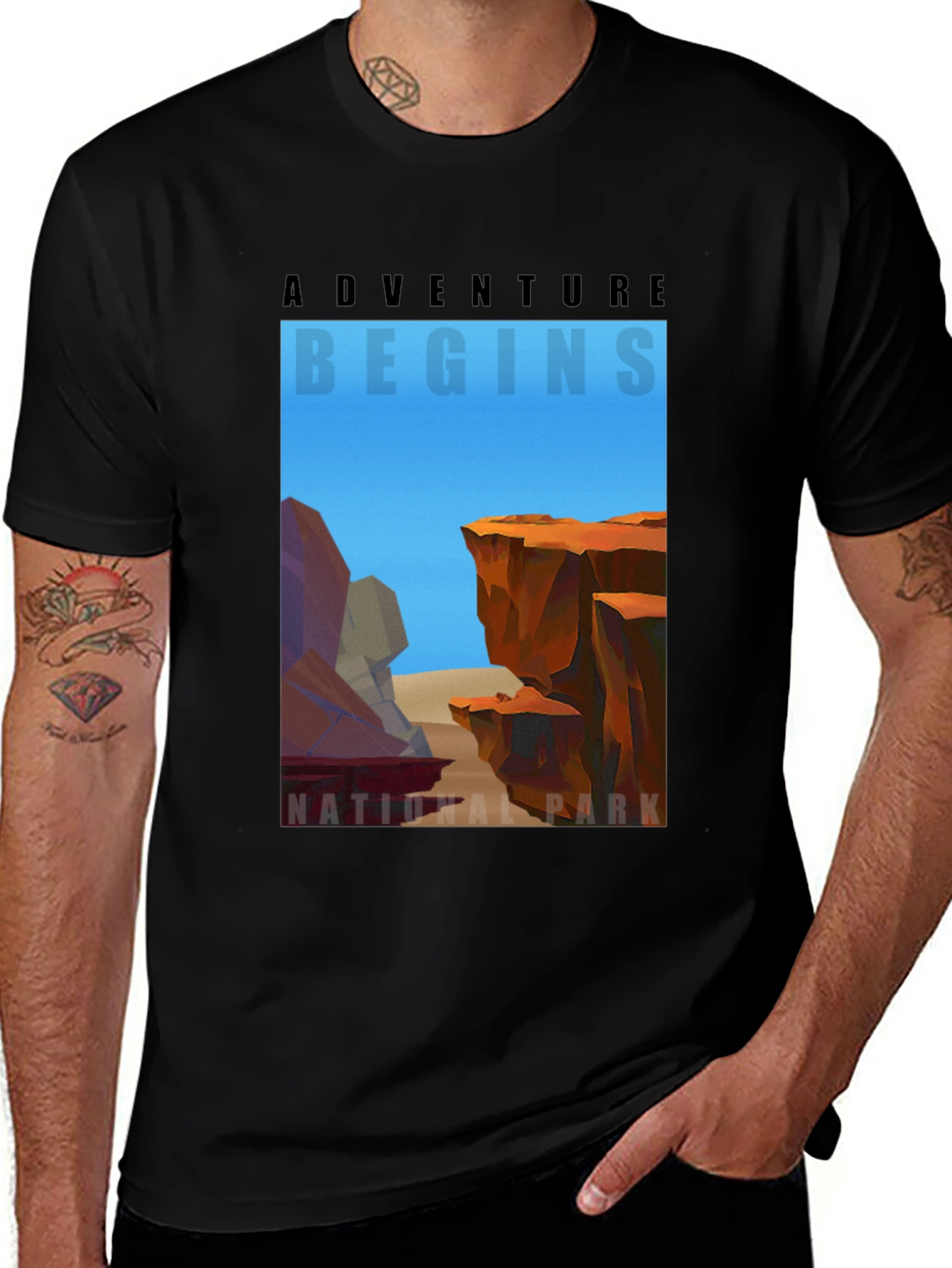 Adventure Begins National Park Graphic T-Shirt
