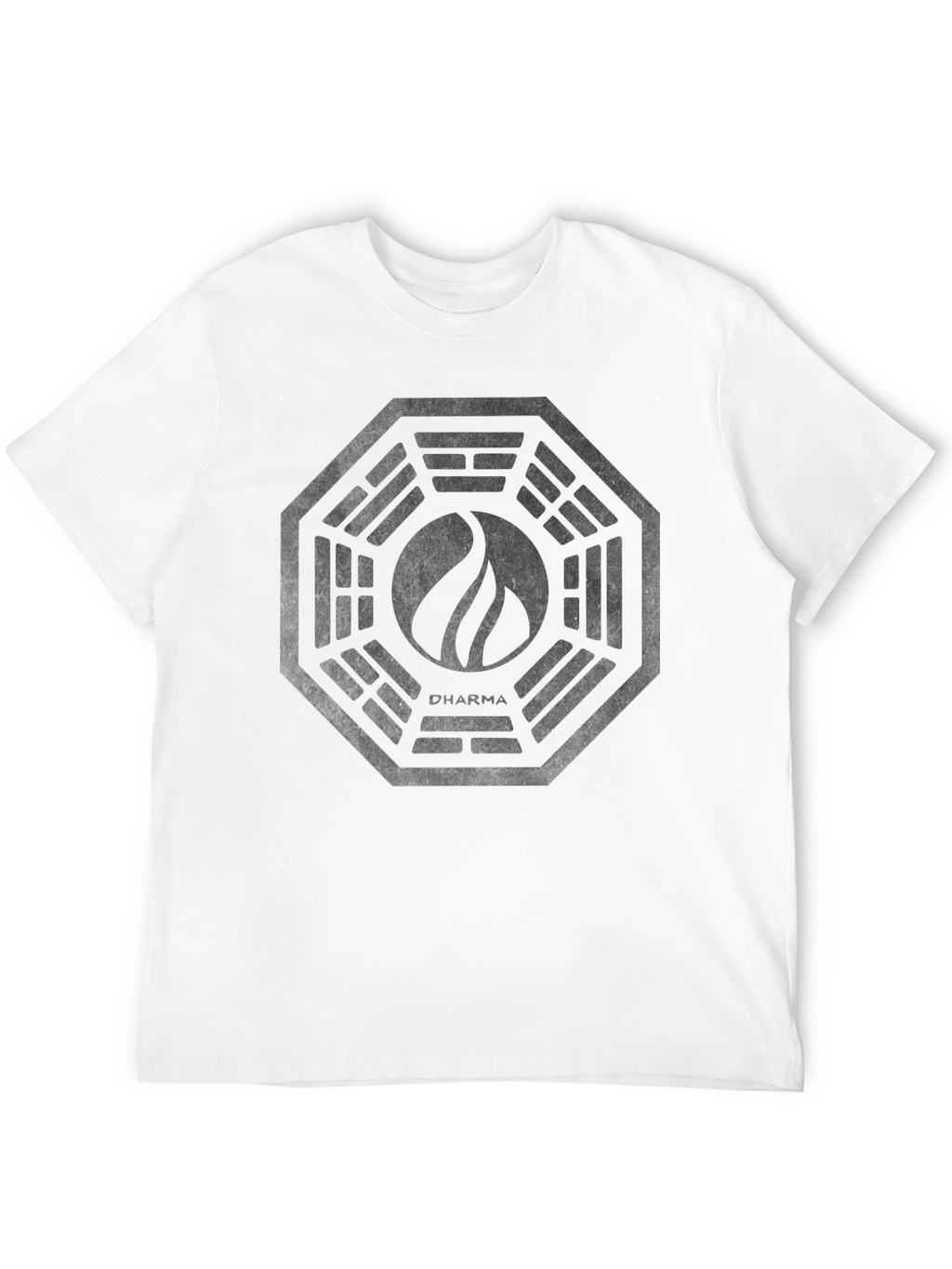 Mens Black Graphic Tee - Dharma Initiative Logo