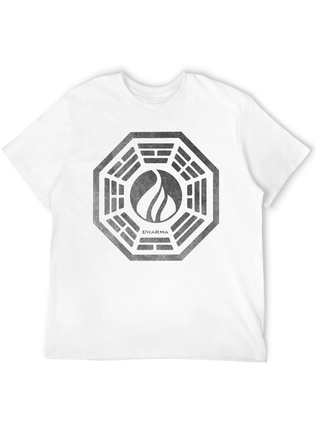 Mens Black Graphic Tee - Dharma Initiative Logo