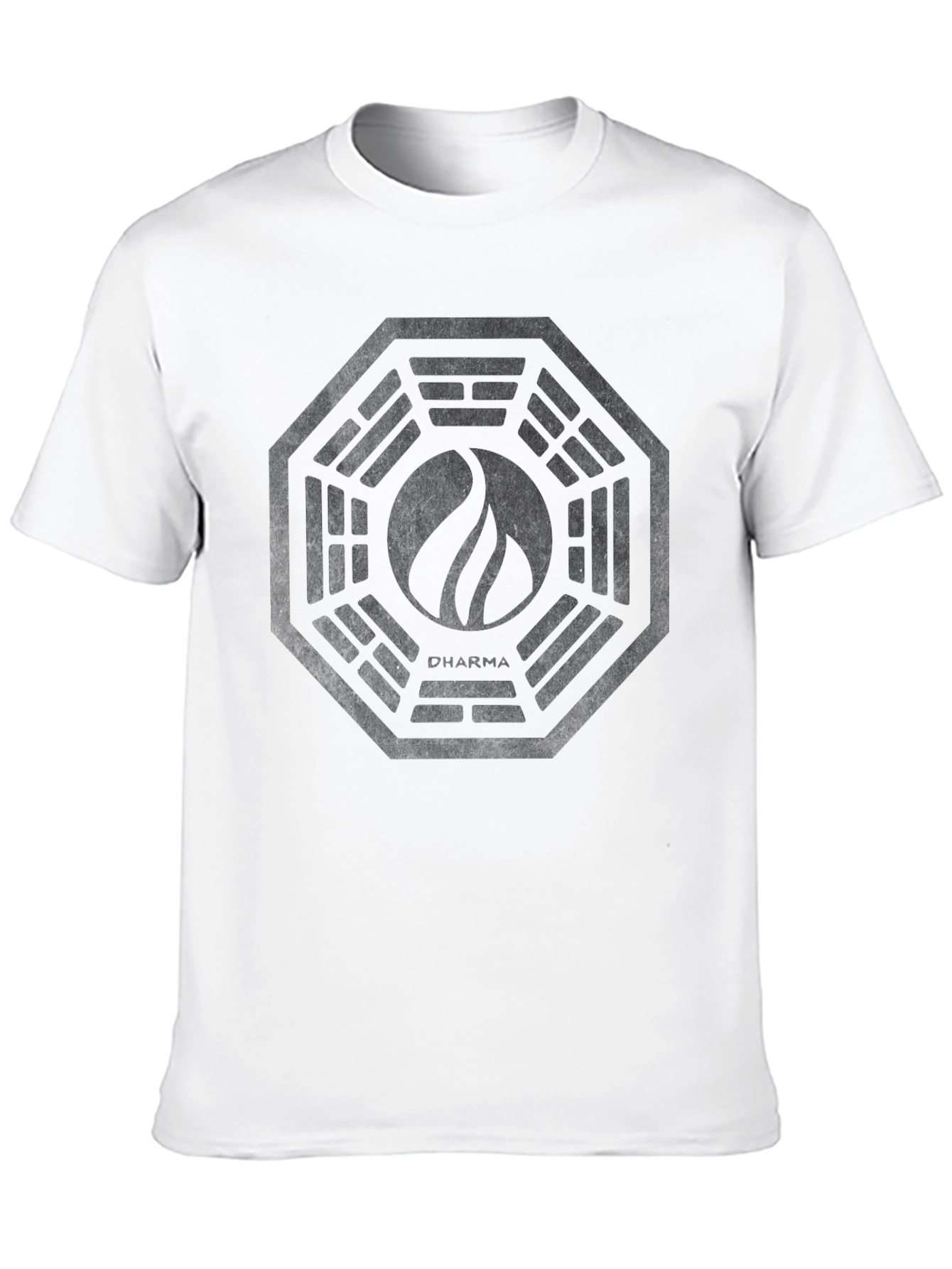 Mens Black Graphic Tee - Dharma Initiative Logo