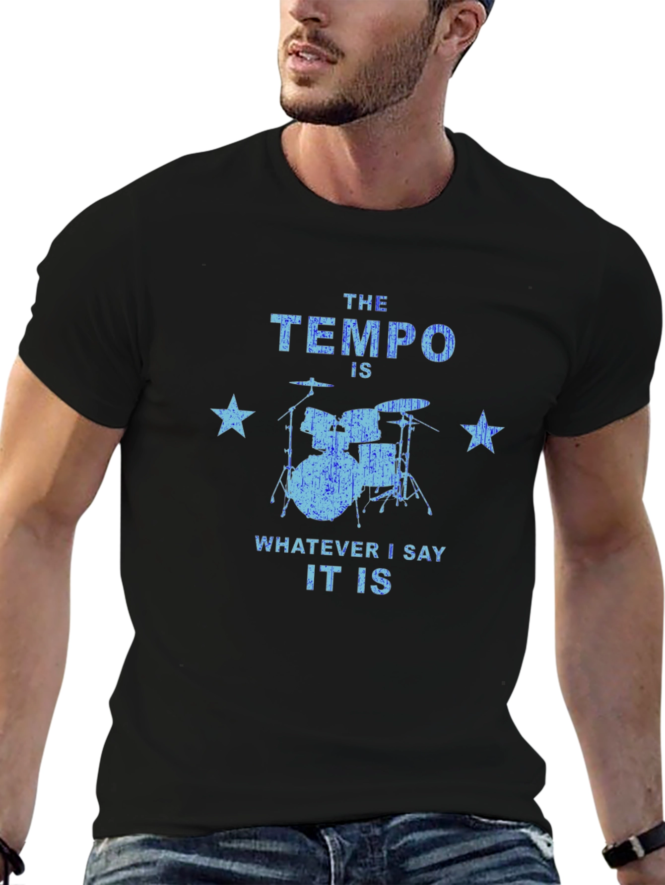 Tempo Drummer T-Shirt - Music Lover Tee