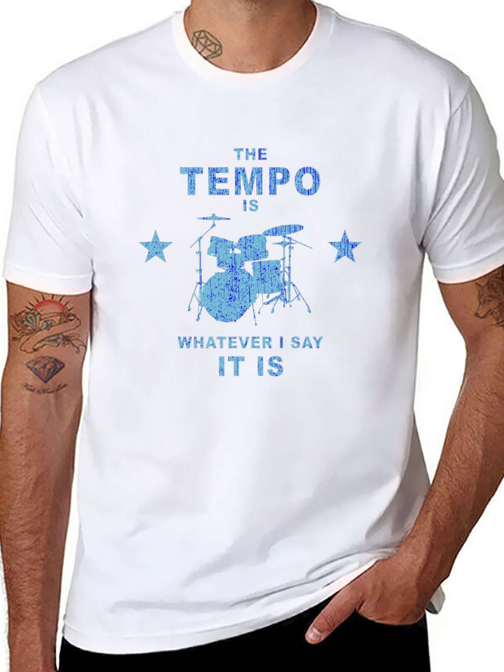 Tempo Drummer T-Shirt - Music Lover Tee