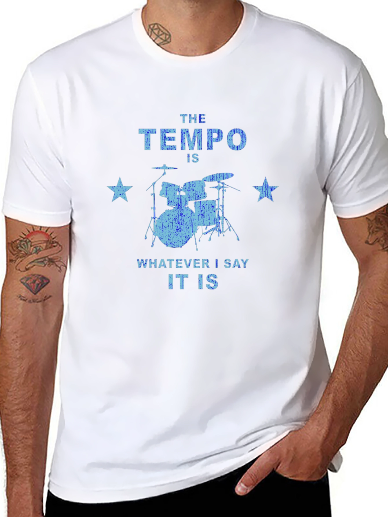 Tempo Drummer T-Shirt - Music Lover Tee
