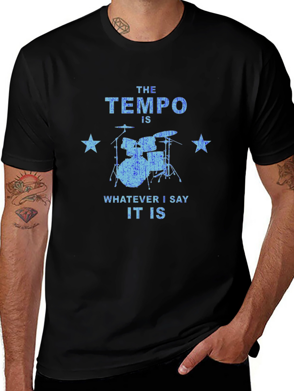 Tempo Drummer T-Shirt - Music Lover Tee