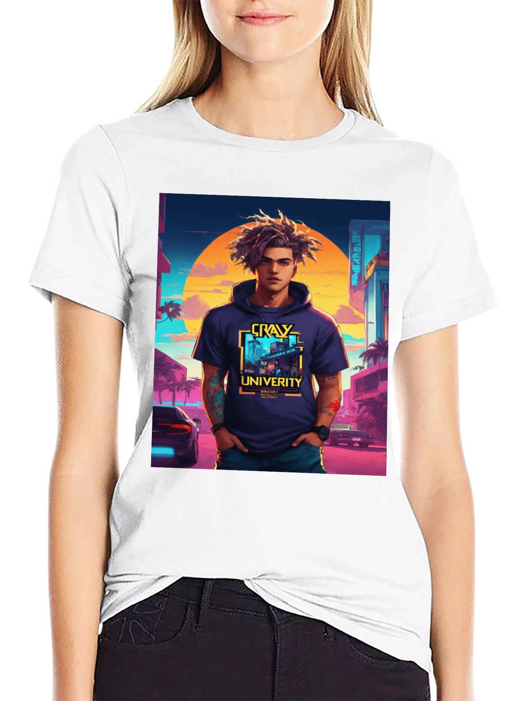 CRAY University T-Shirt - Black Cool Design