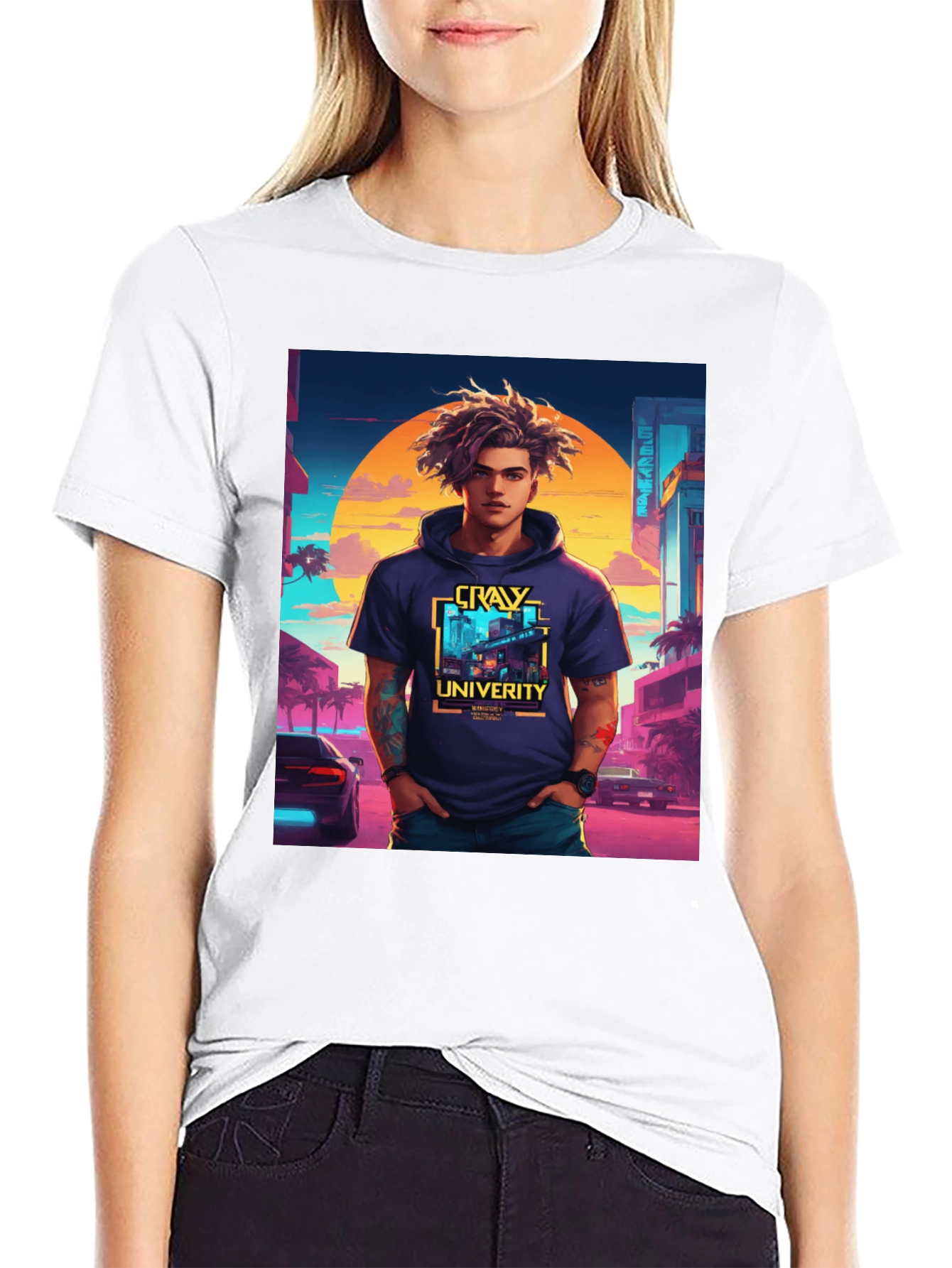 CRAY University T-Shirt - Black Cool Design