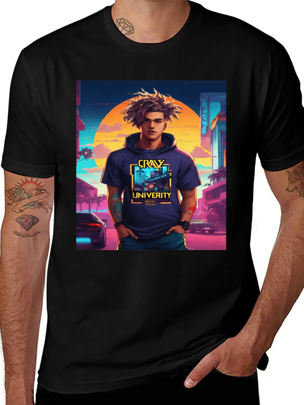 CRAY University T-Shirt - Black Cool Design