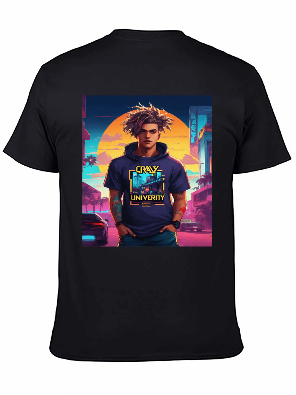 CRAY University T-Shirt - Black Cool Design