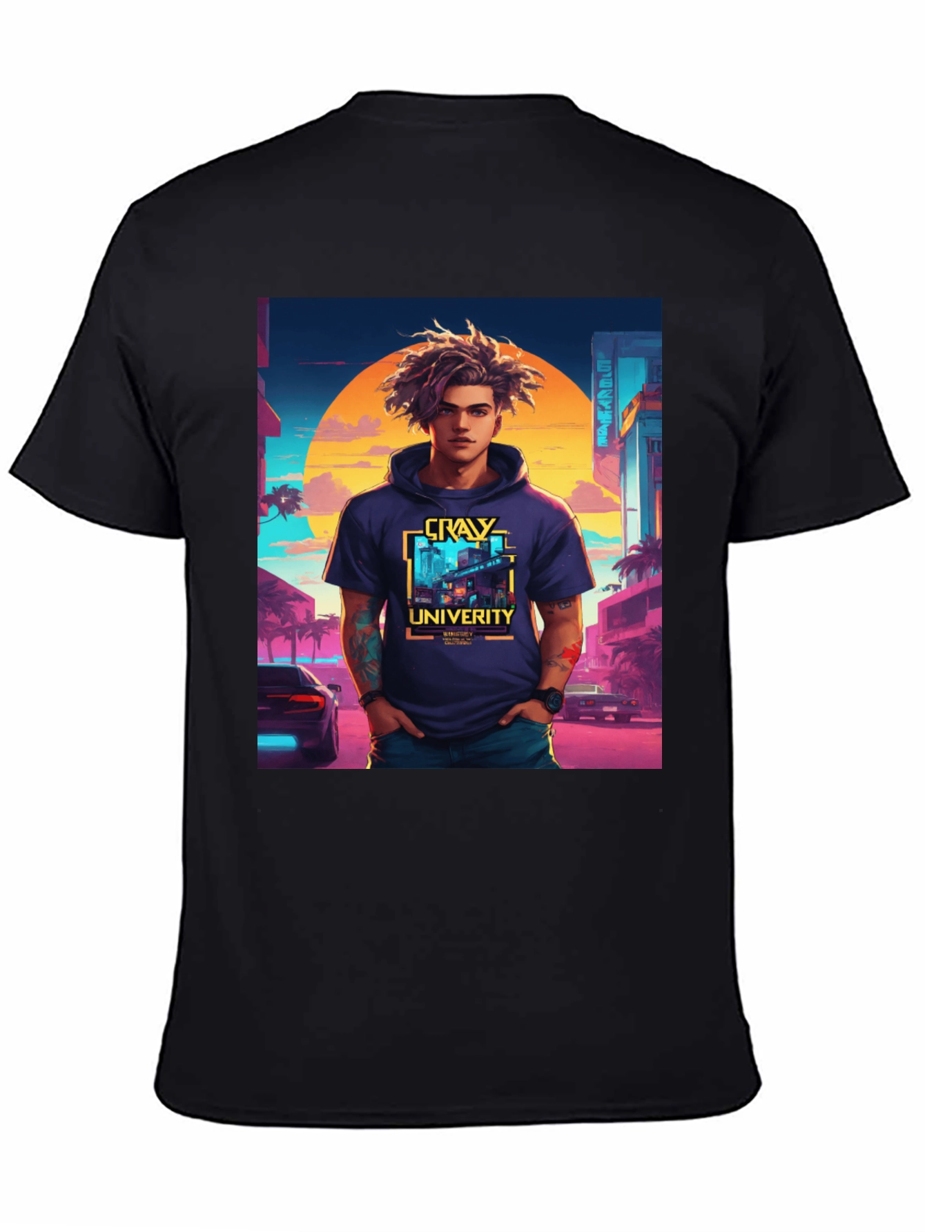 CRAY University T-Shirt - Black Cool Design
