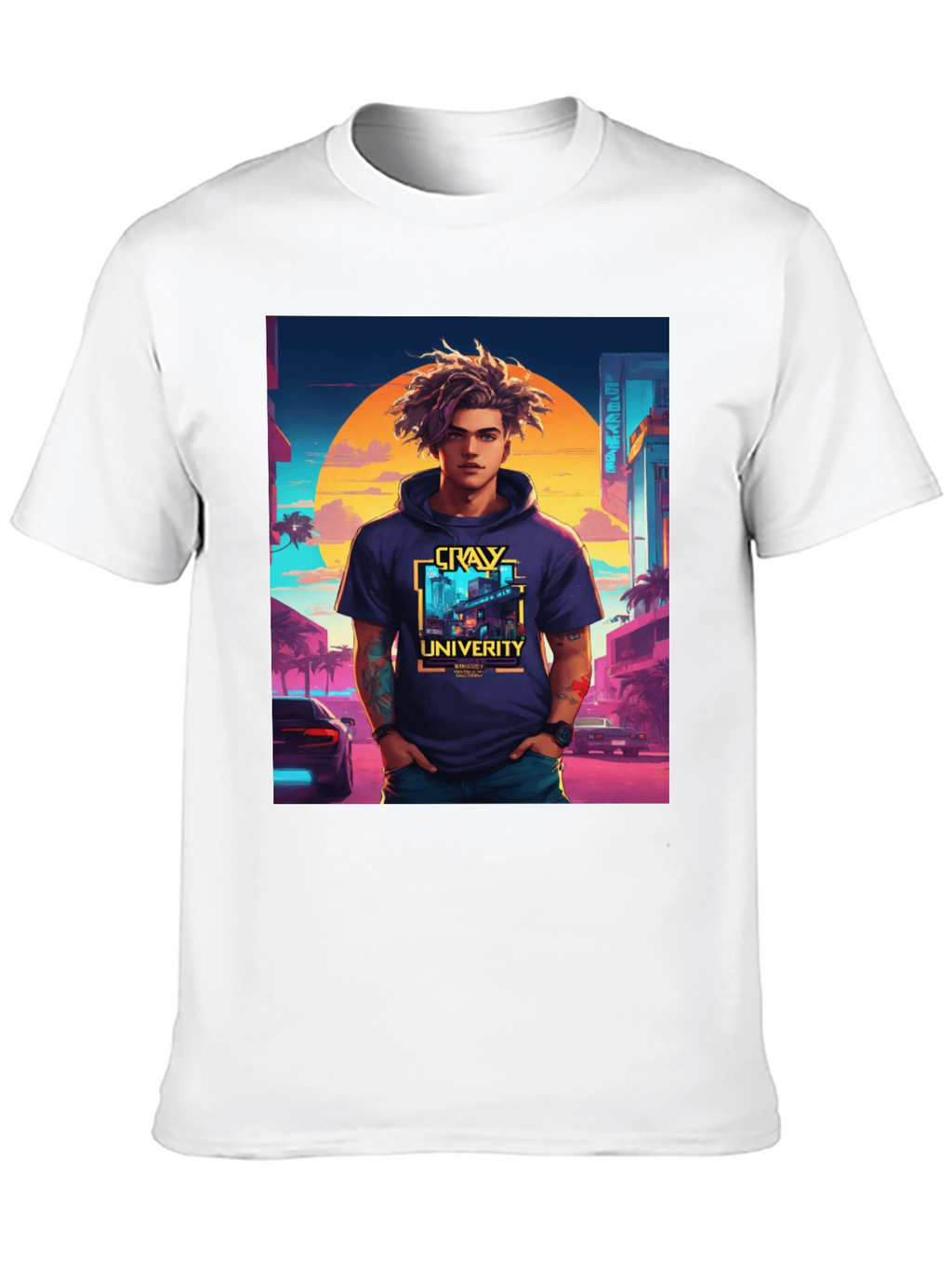 CRAY University T-Shirt - Black Cool Design