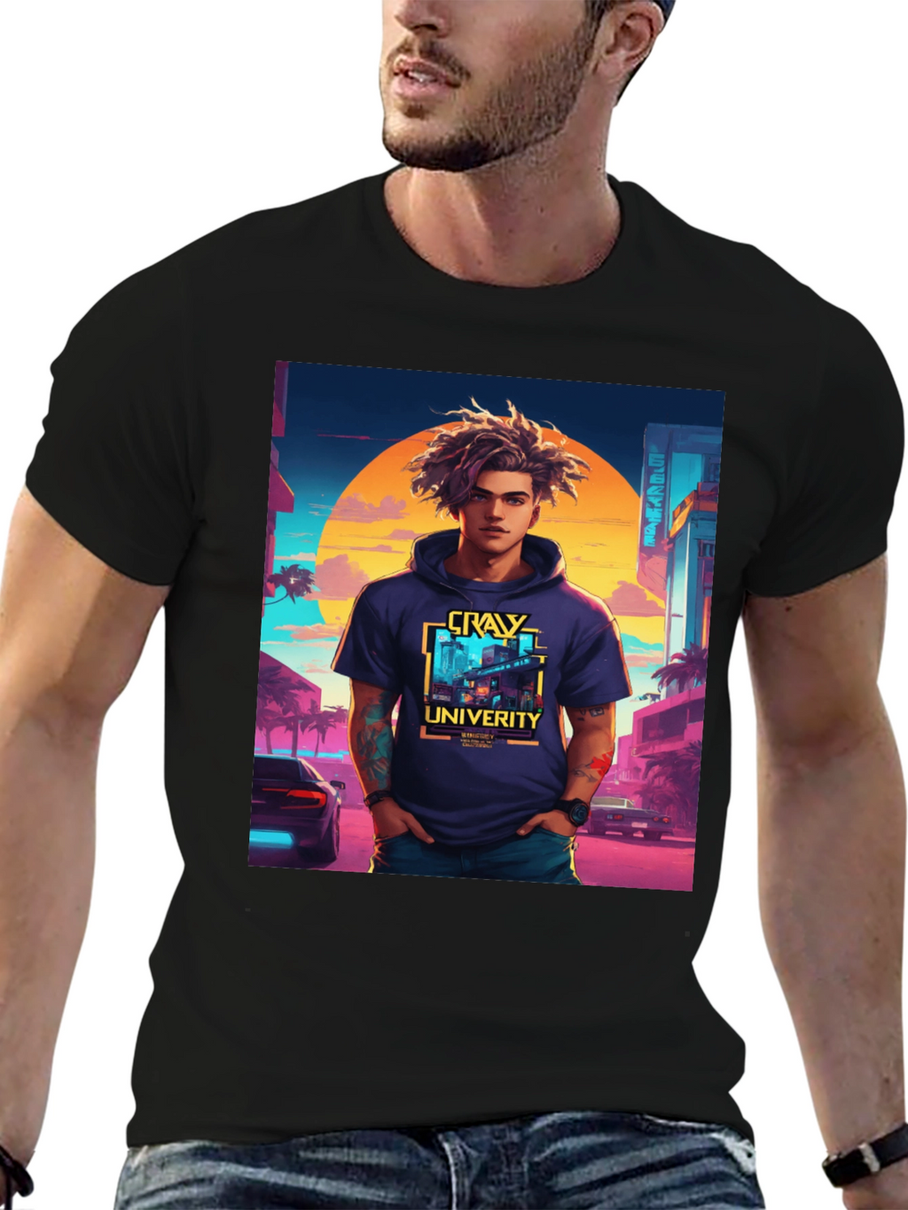 CRAY University T-Shirt - Black Cool Design