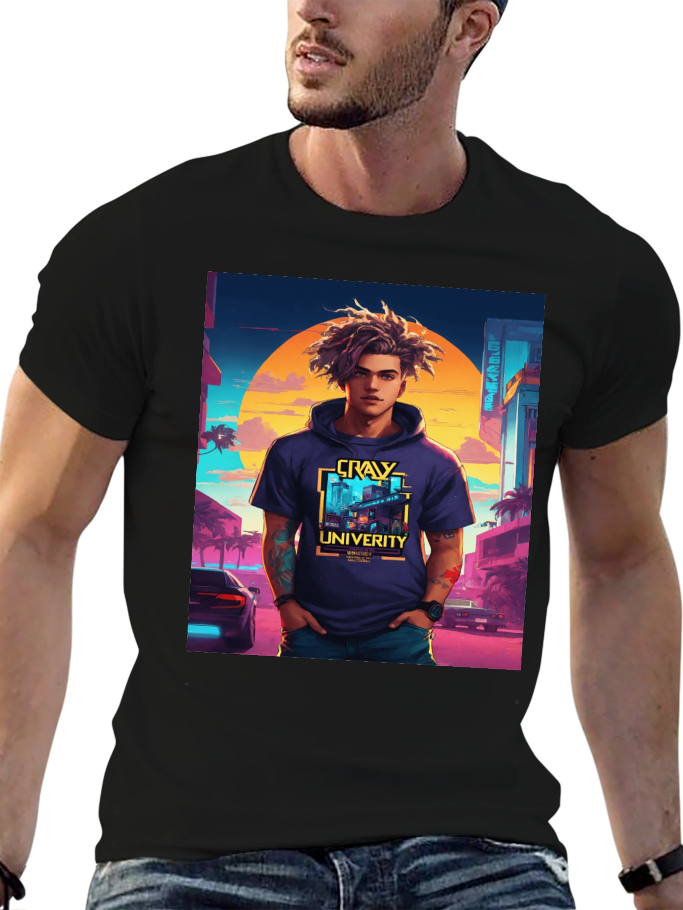 CRAY University T-Shirt - Black Cool Design