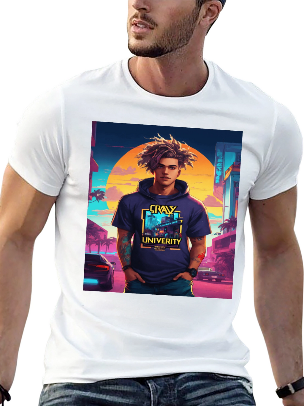 CRAY University T-Shirt - Black Cool Design
