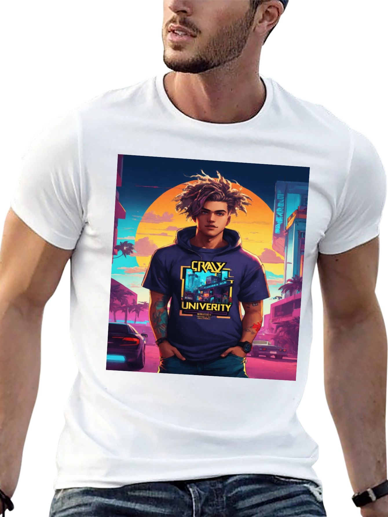 CRAY University T-Shirt - Black Cool Design