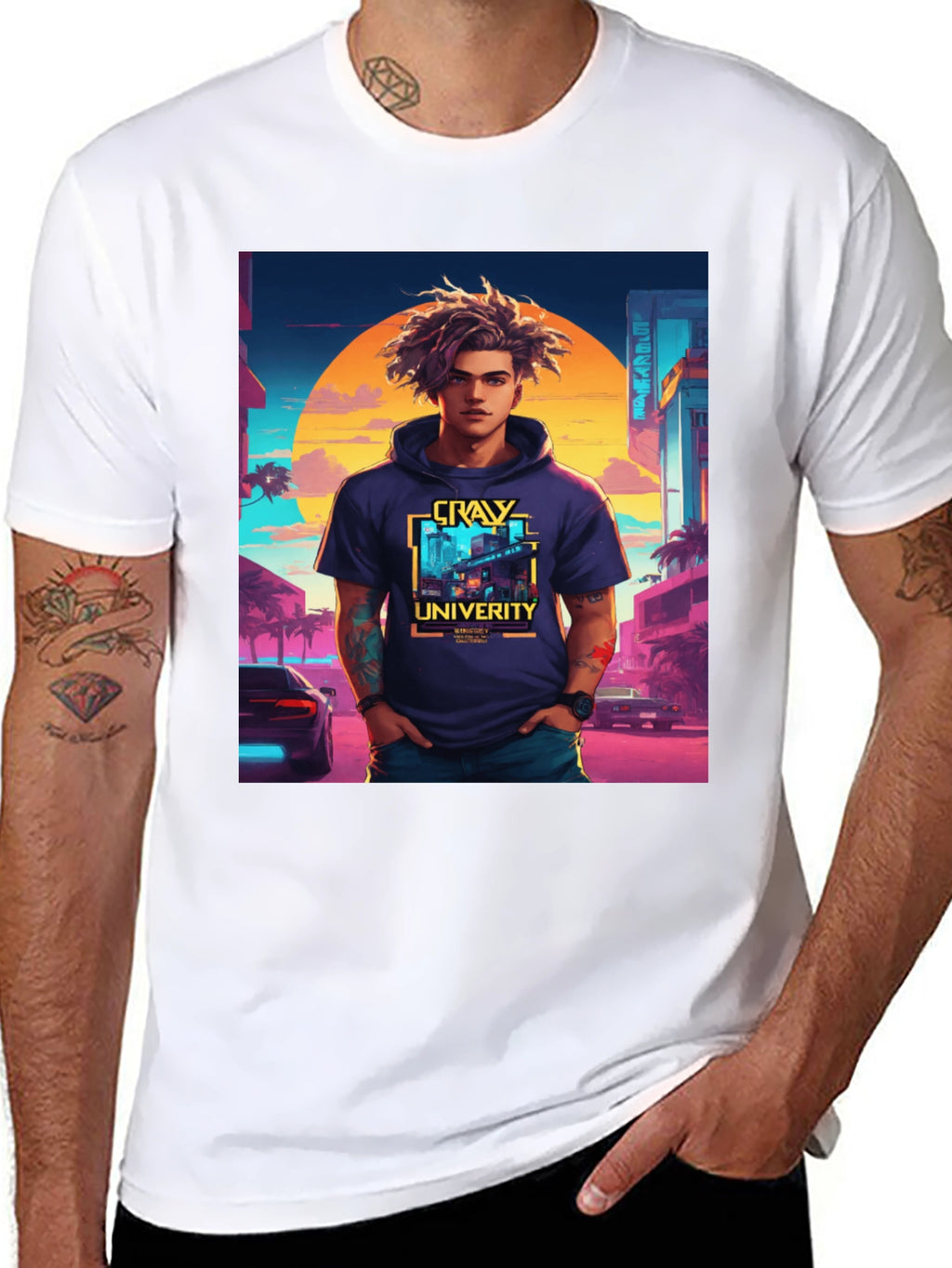 CRAY University T-Shirt - Black Cool Design