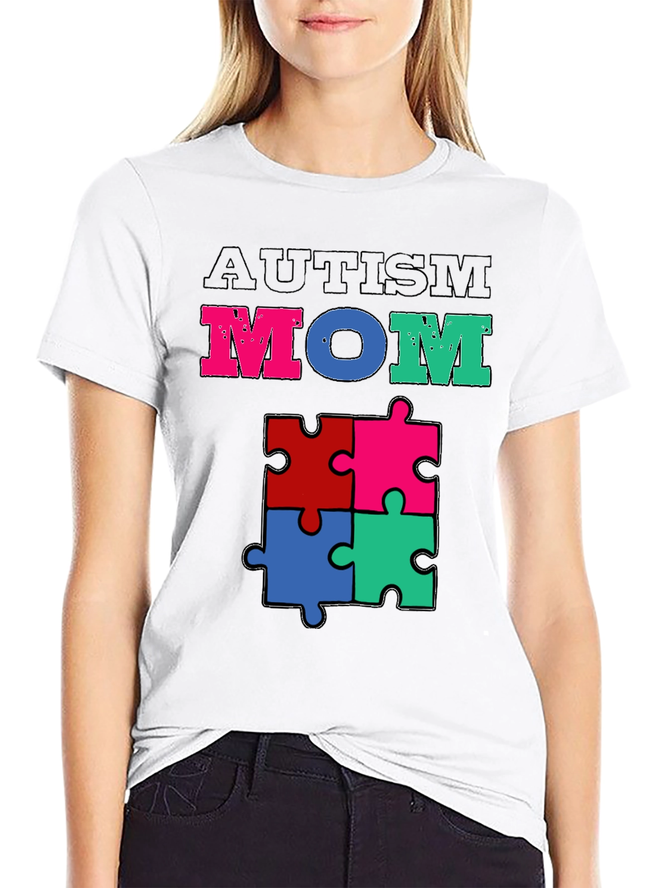 Autism Mom Puzzle Piece T-Shirt