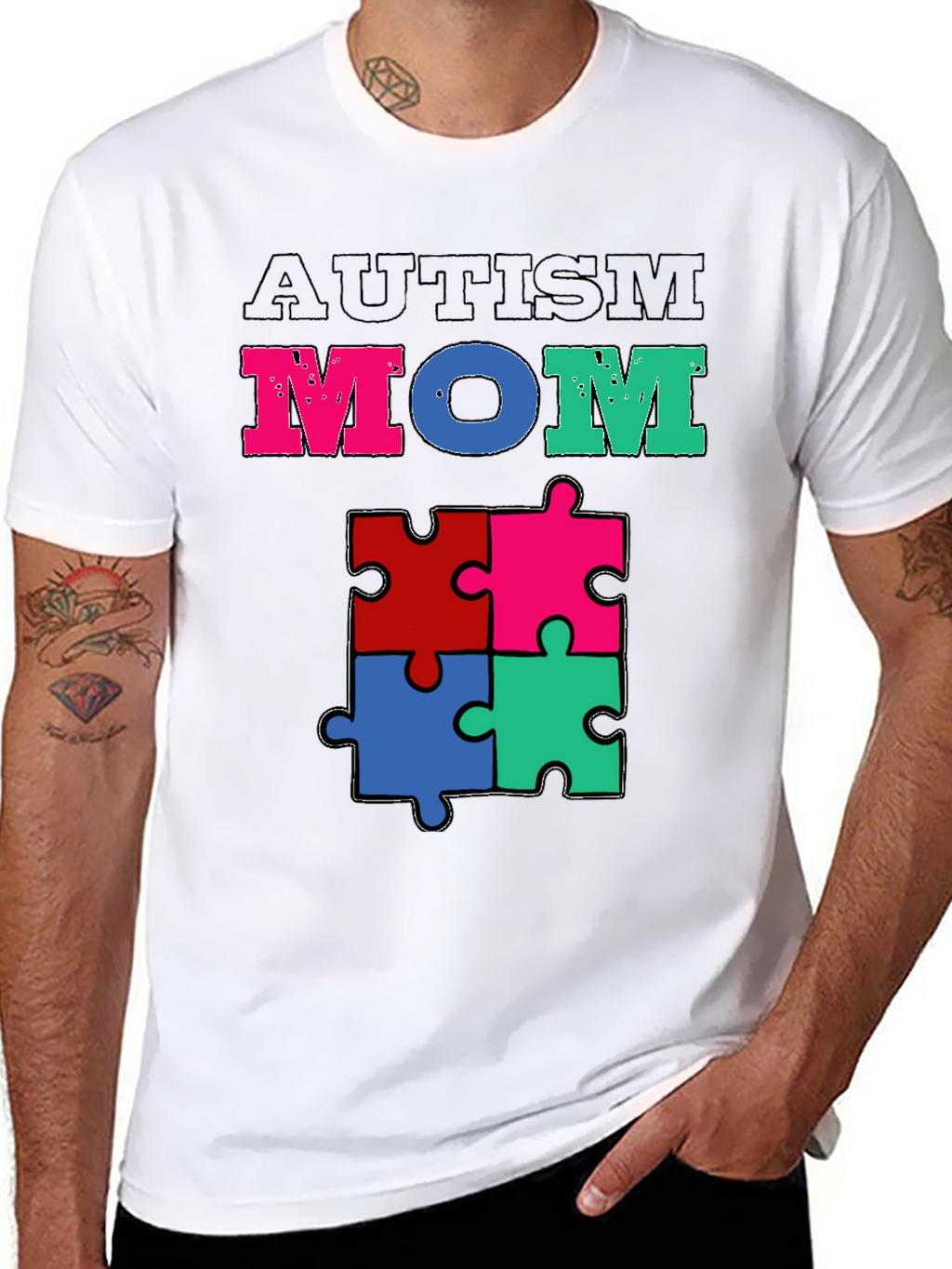 Autism Mom Puzzle Piece T-Shirt