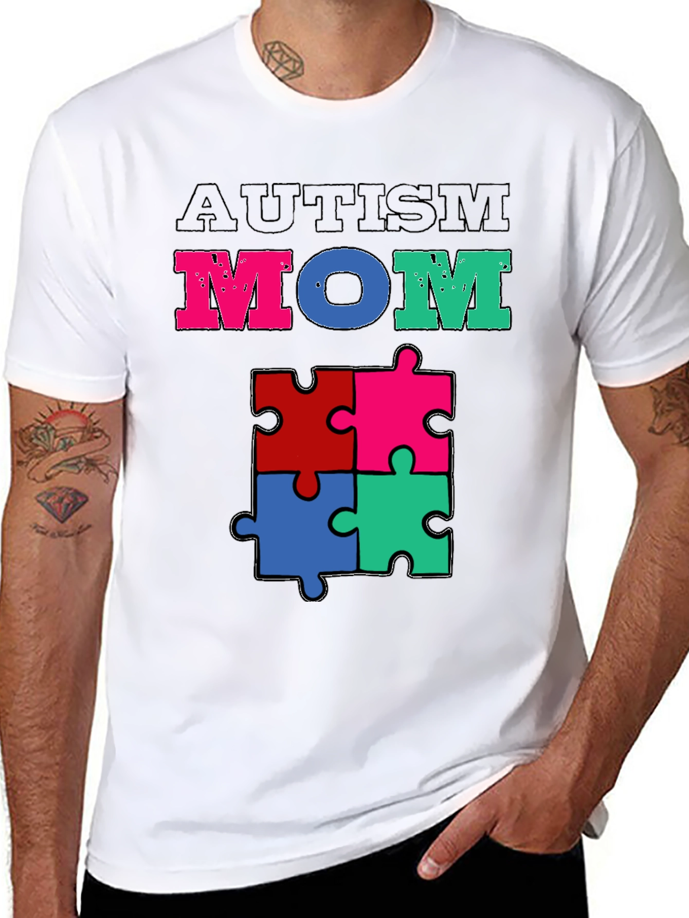 Autism Mom Puzzle Piece T-Shirt