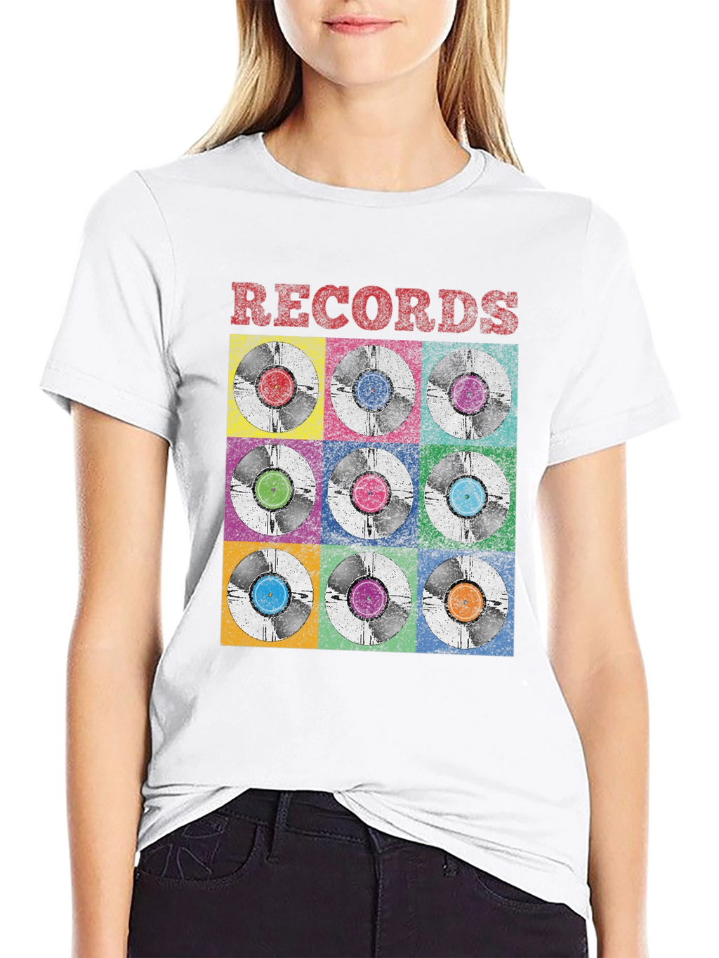 Retro Vinyl Records Graphic Tee