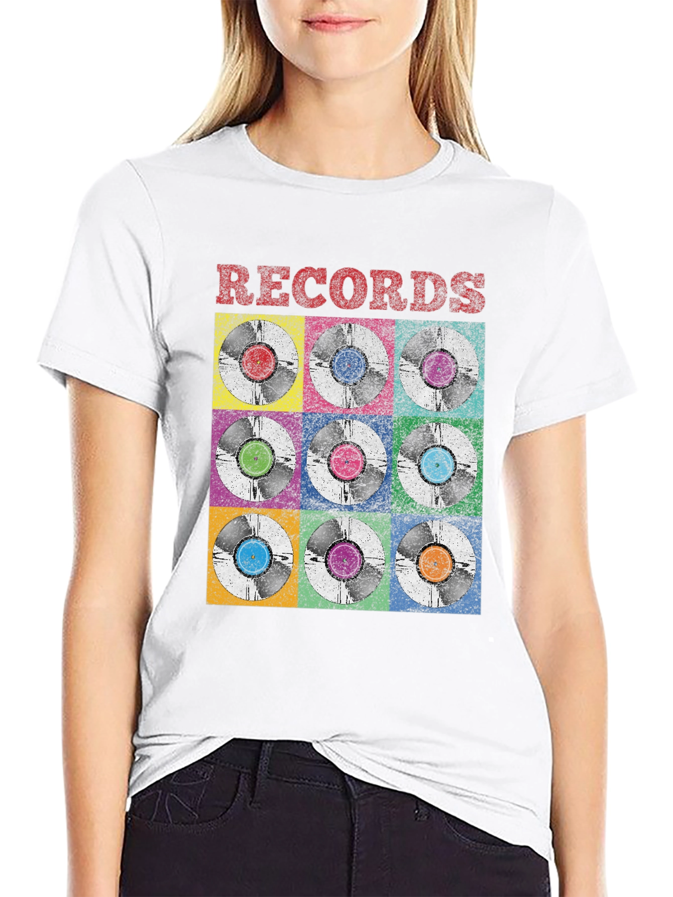 Retro Vinyl Records Graphic Tee