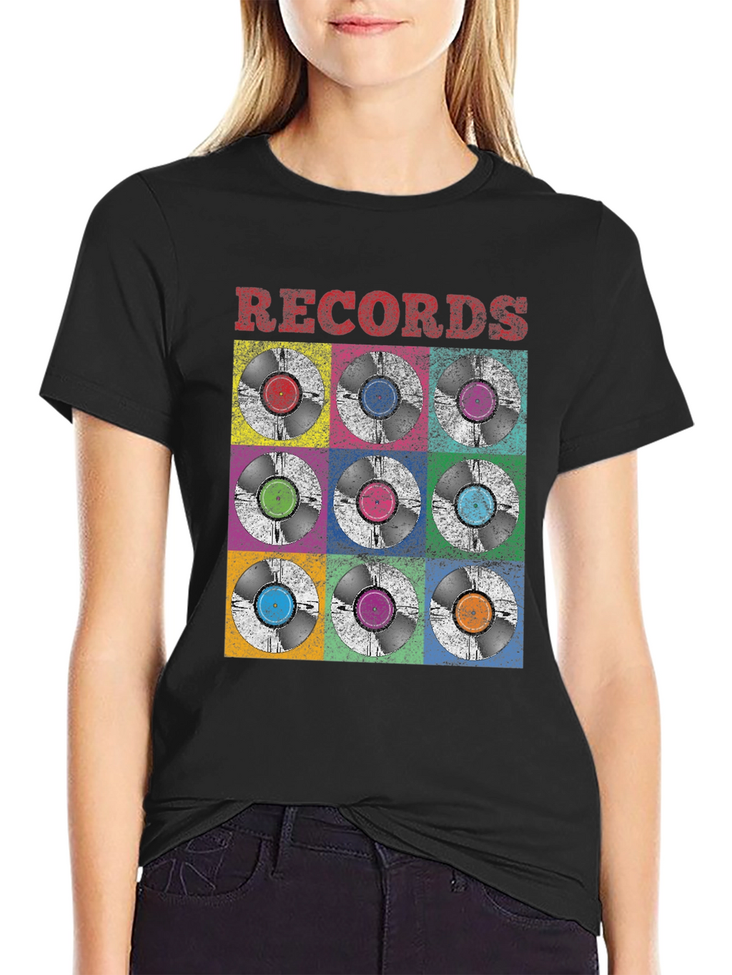 Retro Vinyl Records Graphic Tee