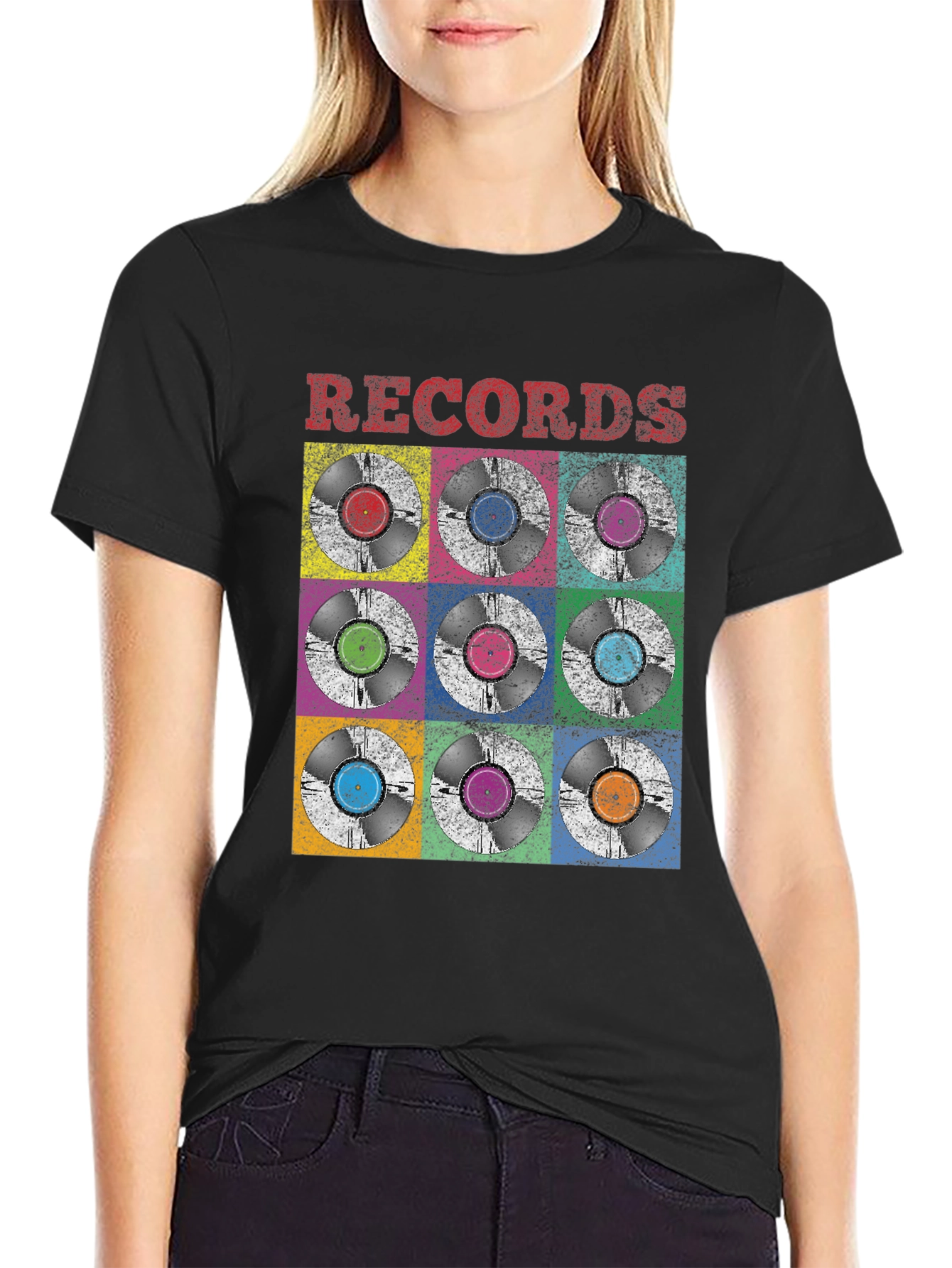Retro Vinyl Records Graphic Tee