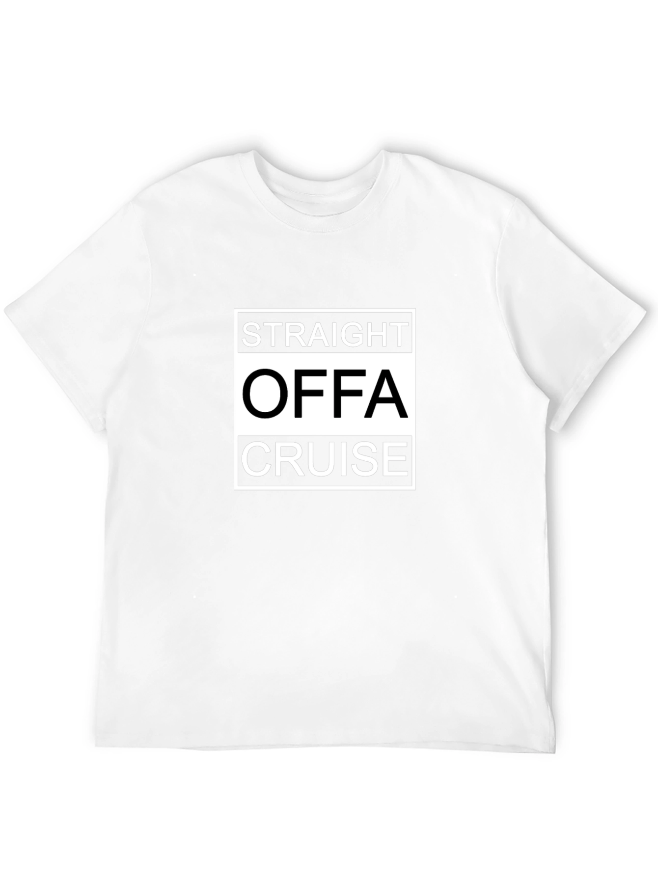 Straight Offa Cruise Black Graphic T-Shirt
