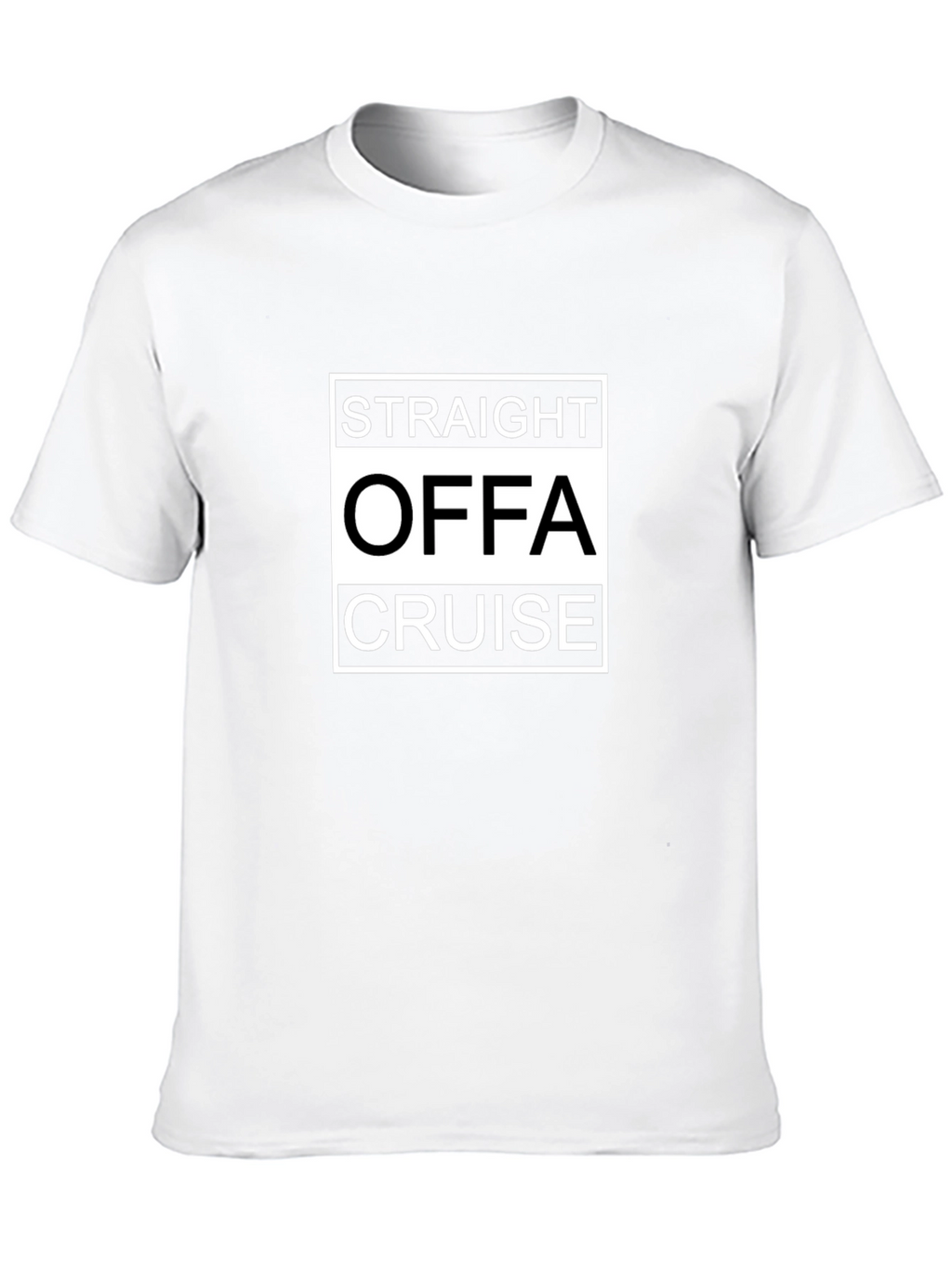 Straight Offa Cruise Black Graphic T-Shirt