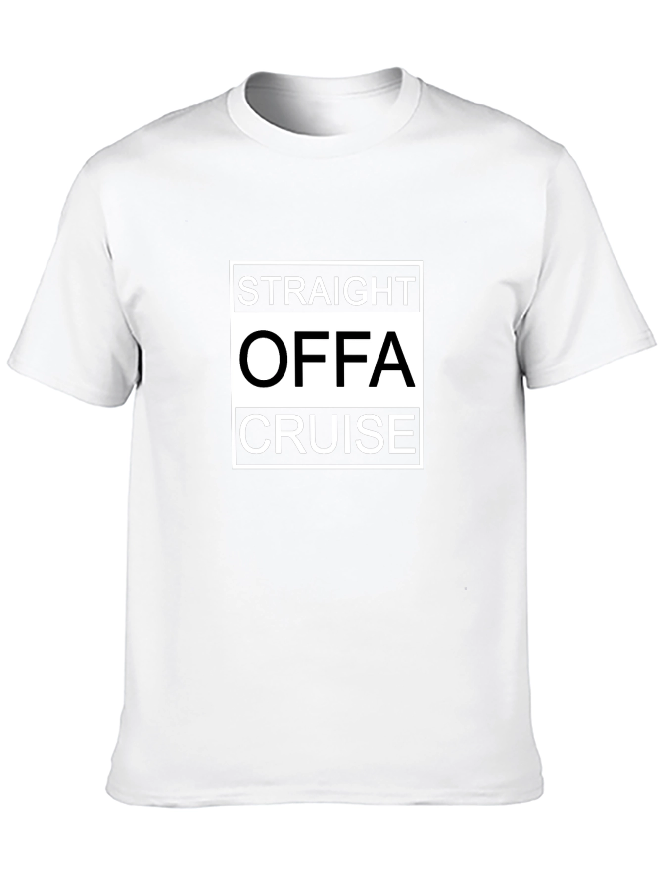 Straight Offa Cruise Black Graphic T-Shirt