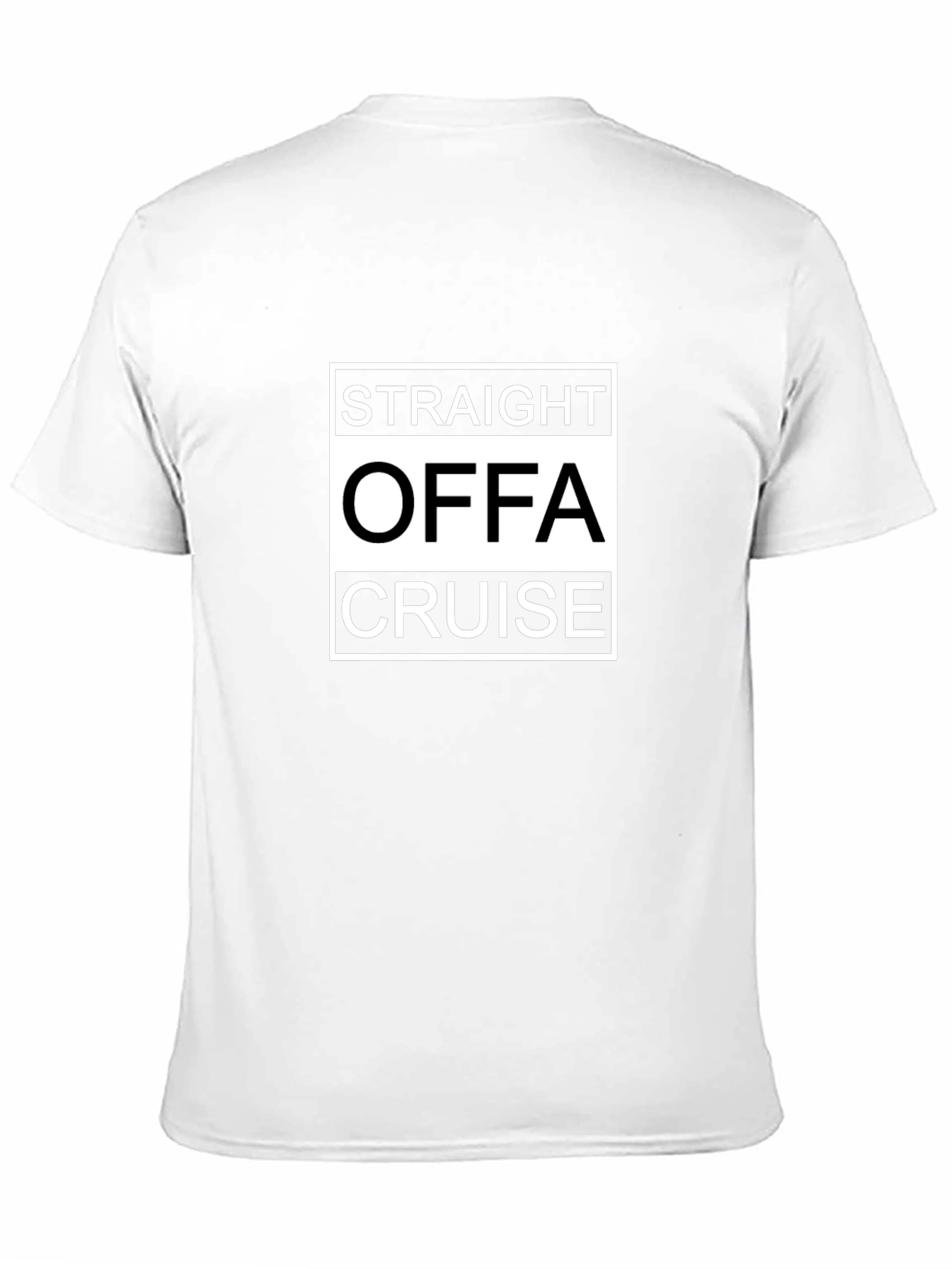 Straight Offa Cruise Black Graphic T-Shirt