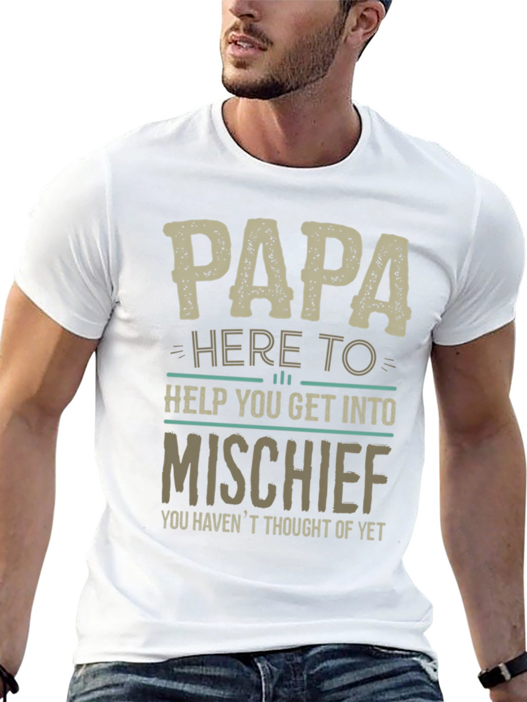 Papa Here To Help Mischief T-Shirt