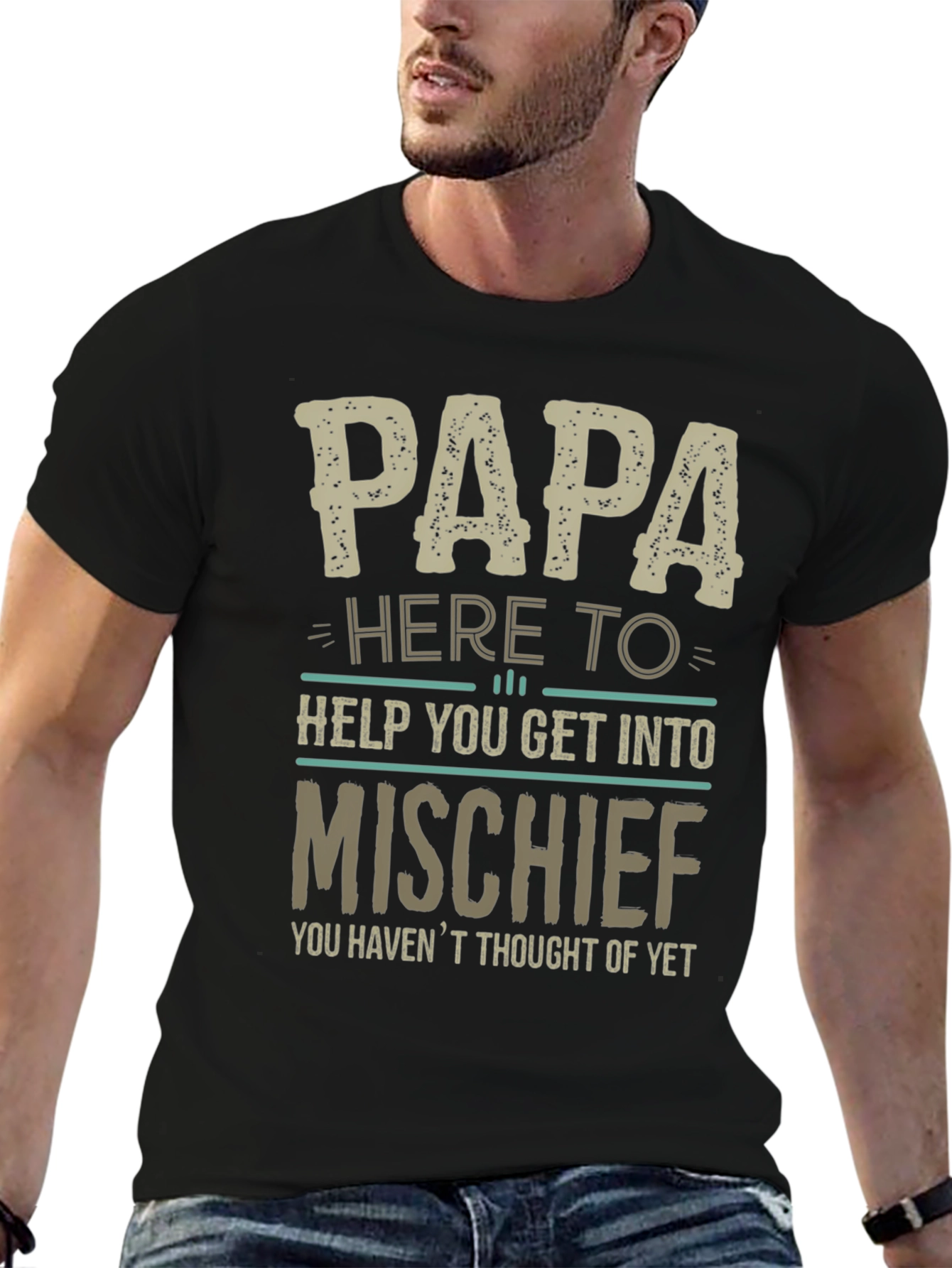 Papa Here To Help Mischief T-Shirt