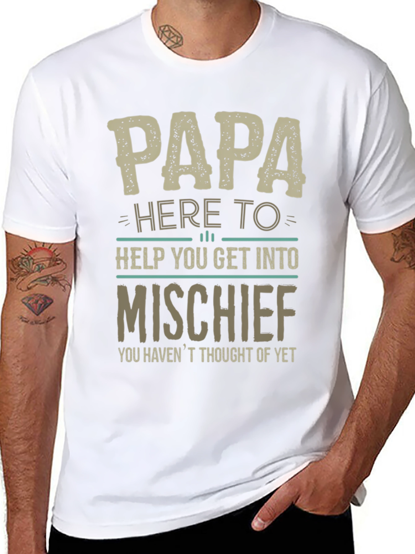 Papa Here To Help Mischief T-Shirt