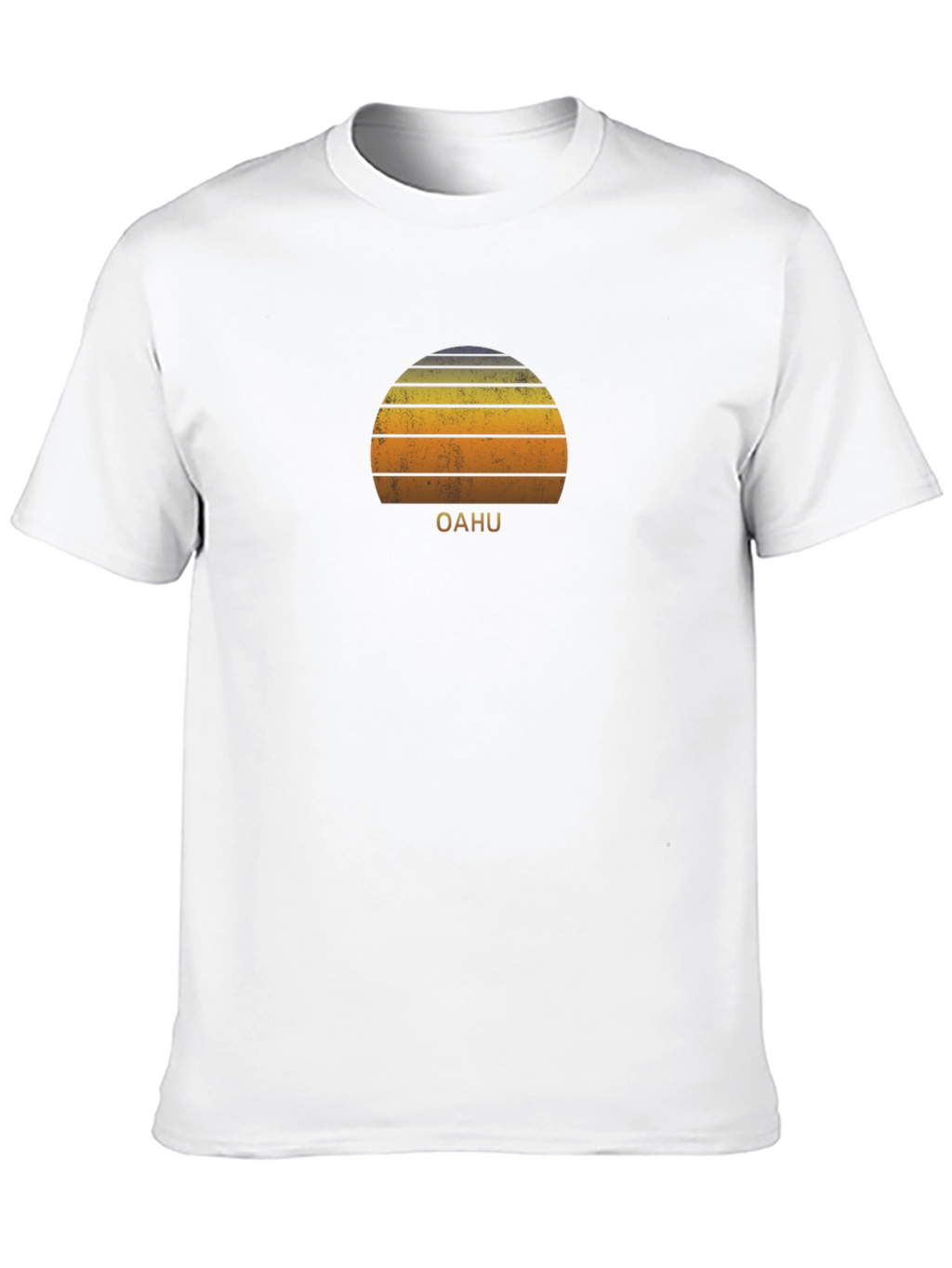 Oahu Sunset Graphic Tee - Retro Style