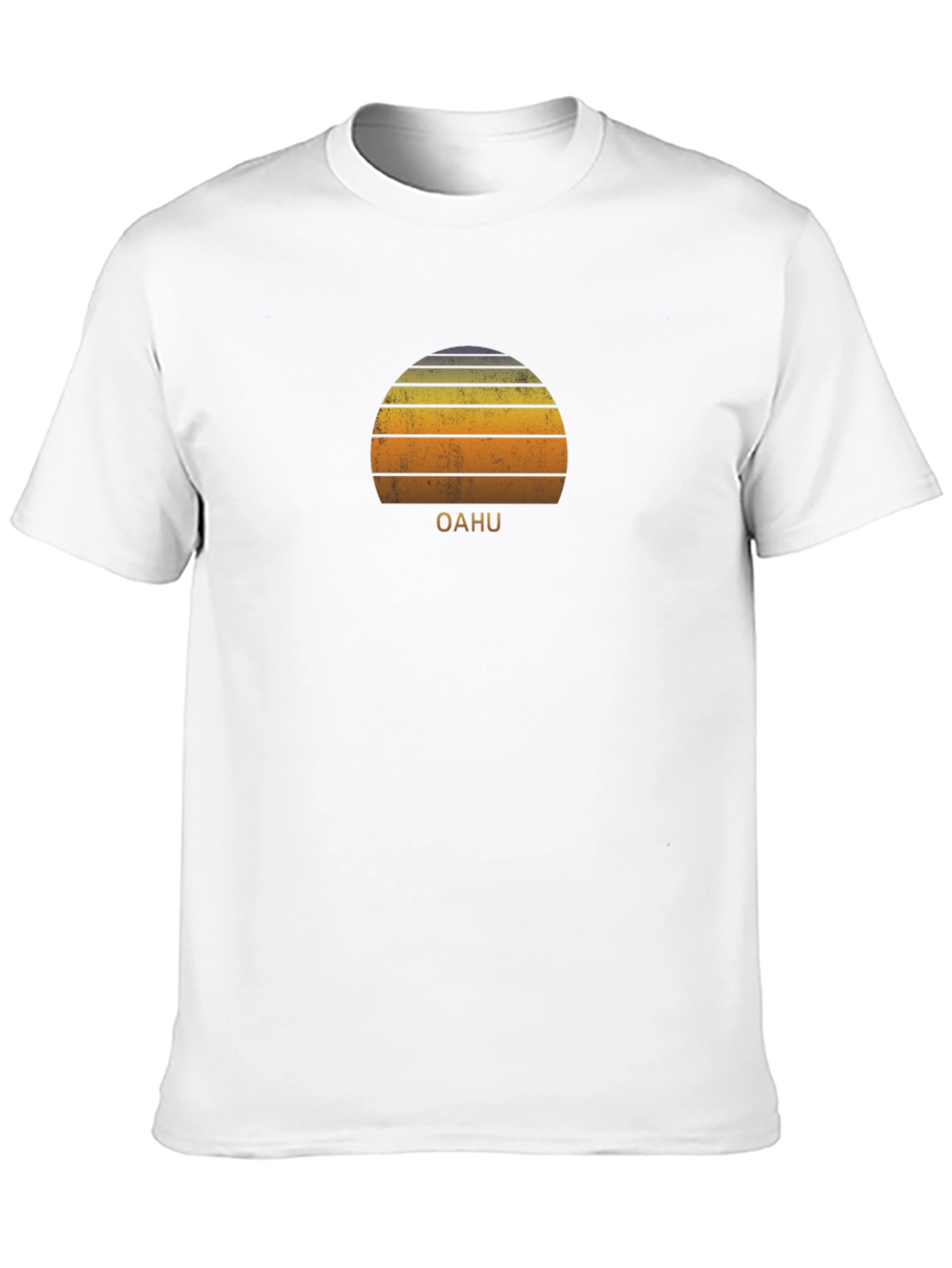 Oahu Sunset Graphic Tee - Retro Style